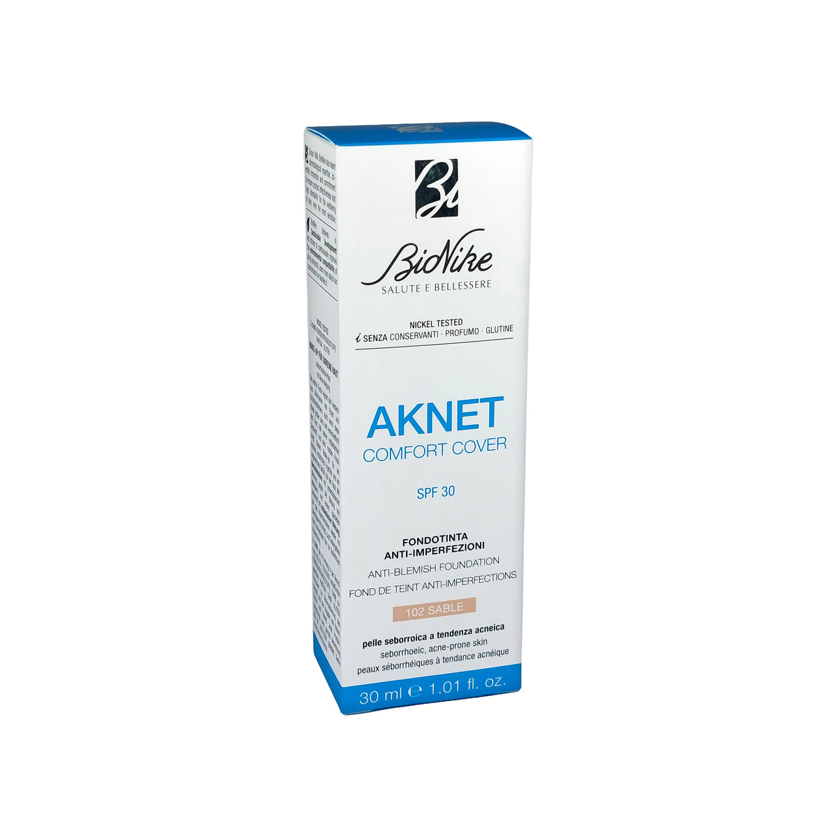 Bionike Aknet Comfort Cover Anti-Blemish Foundation SPF30, 30 ml