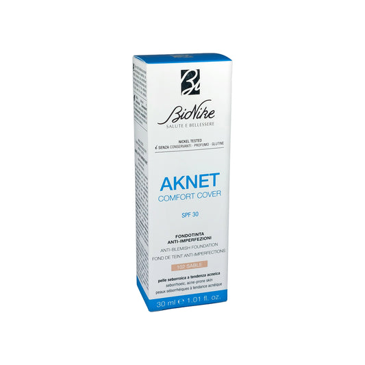 Bionike Aknet Comfort Cover Anti-Blemish Foundation SPF30, 30 ml