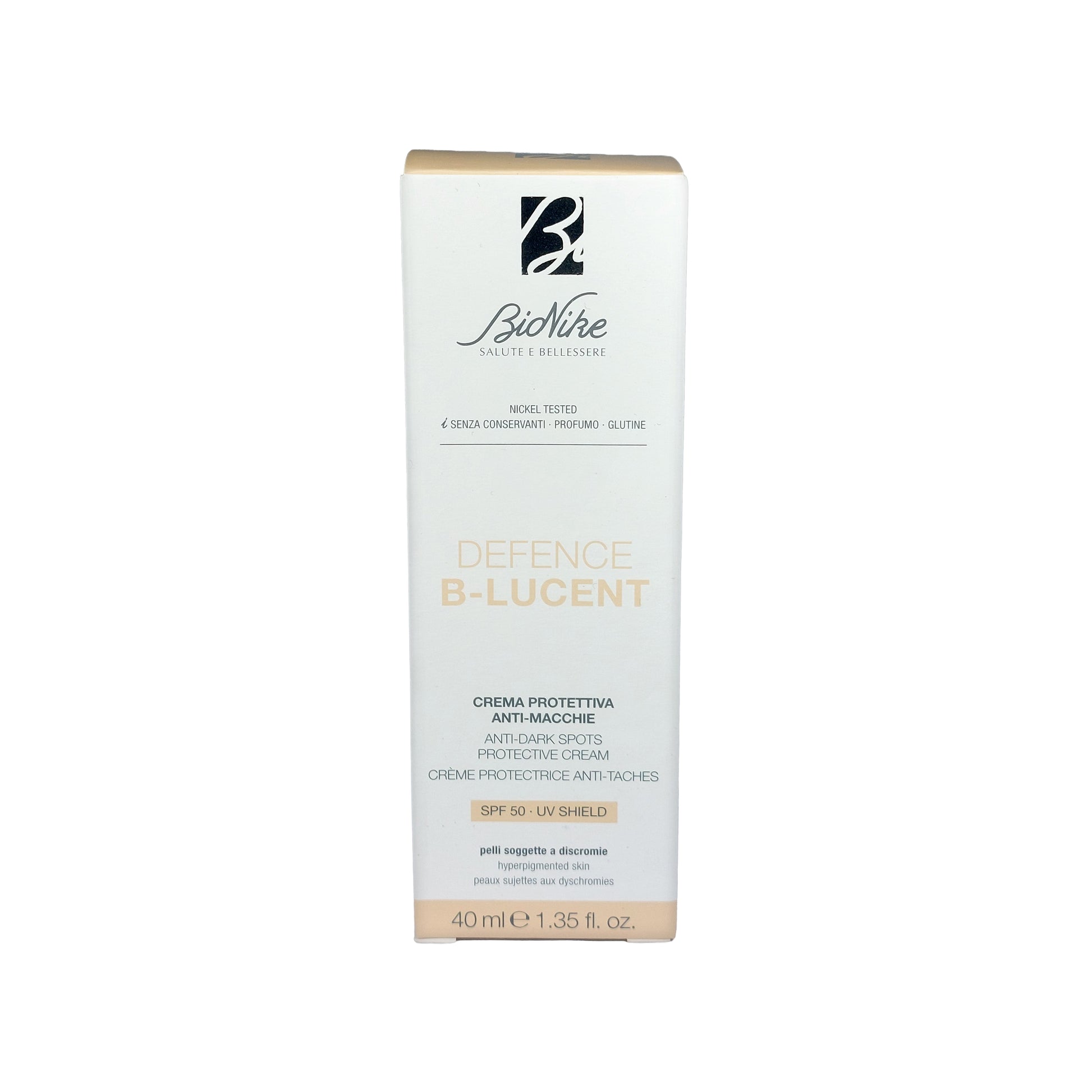 Bionike Defence B-Lucent Anti-Dark Spots Protective Cream SPF 50, 40 ml