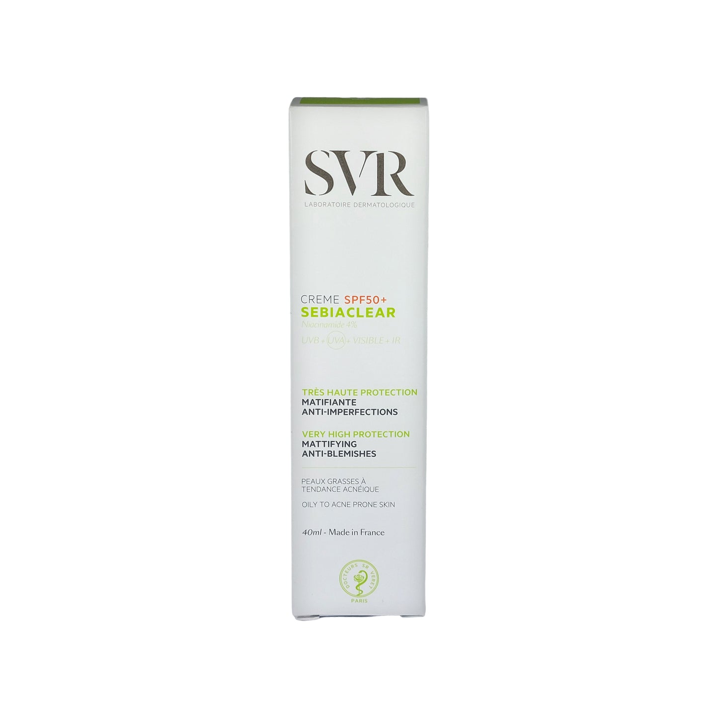 SVR Sebiaclear Creme Mattifying Anti-Blemishes SPF 50+, 40 ml