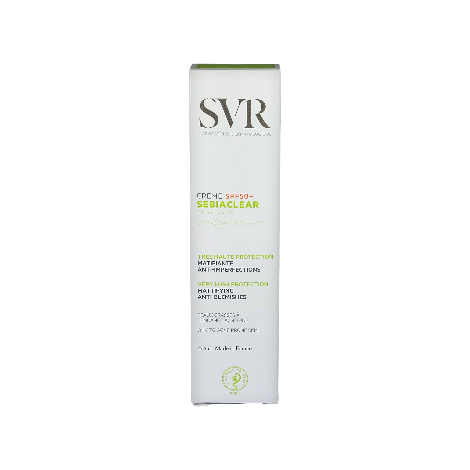 SVR Sebiaclear Creme Mattifying Anti-Blemishes SPF 50+, 40 ml