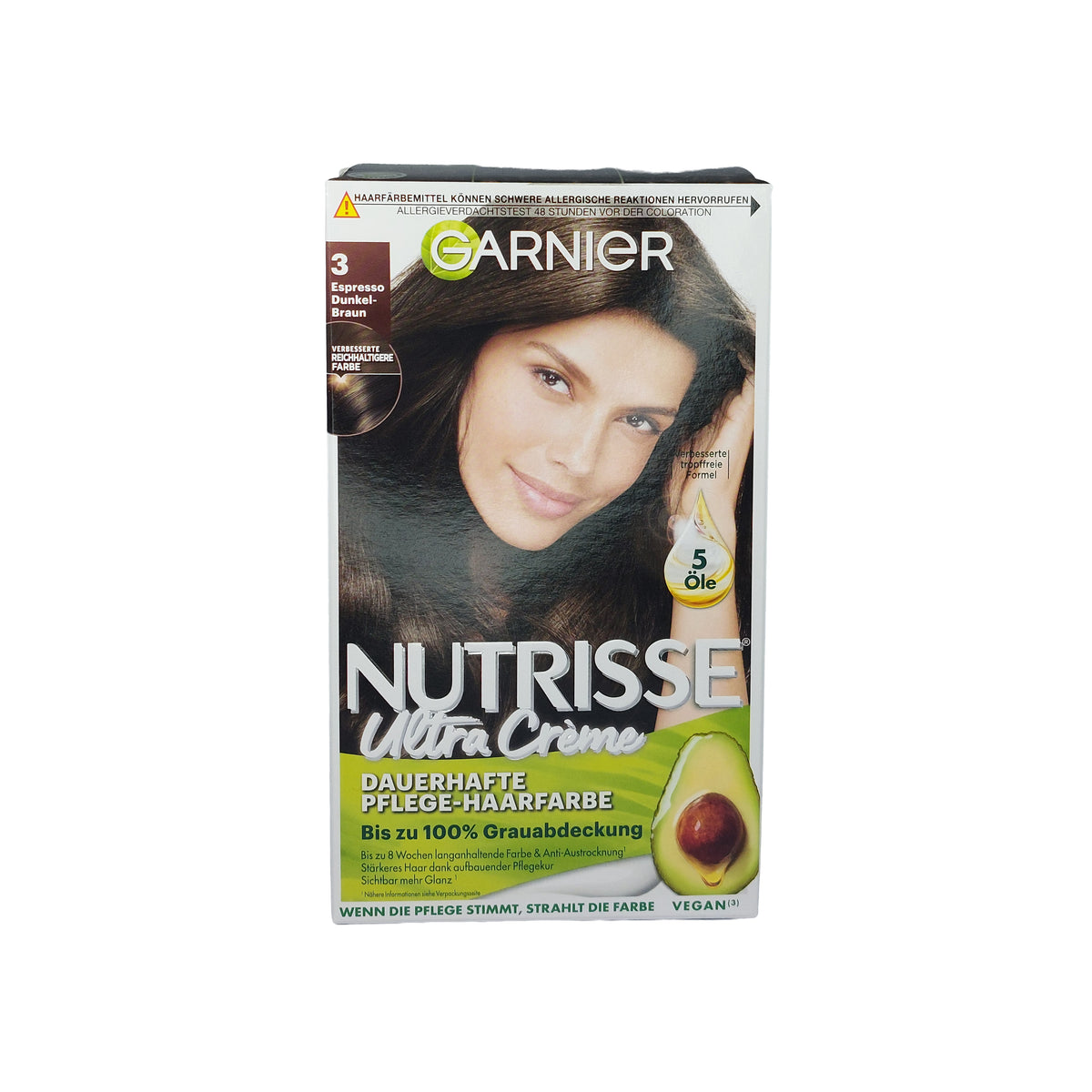 Garnier Nutrisse Creme Coloration 30 dunkelbraun, 140 ml