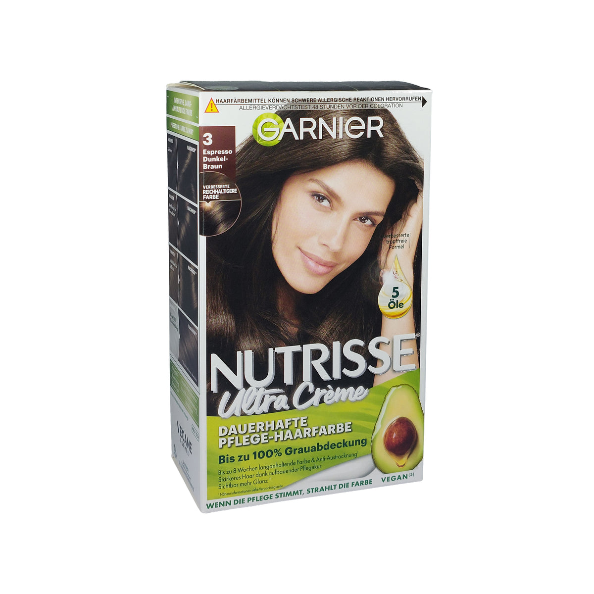 Garnier Nutrisse Creme Coloration 30 dunkelbraun, 140 ml