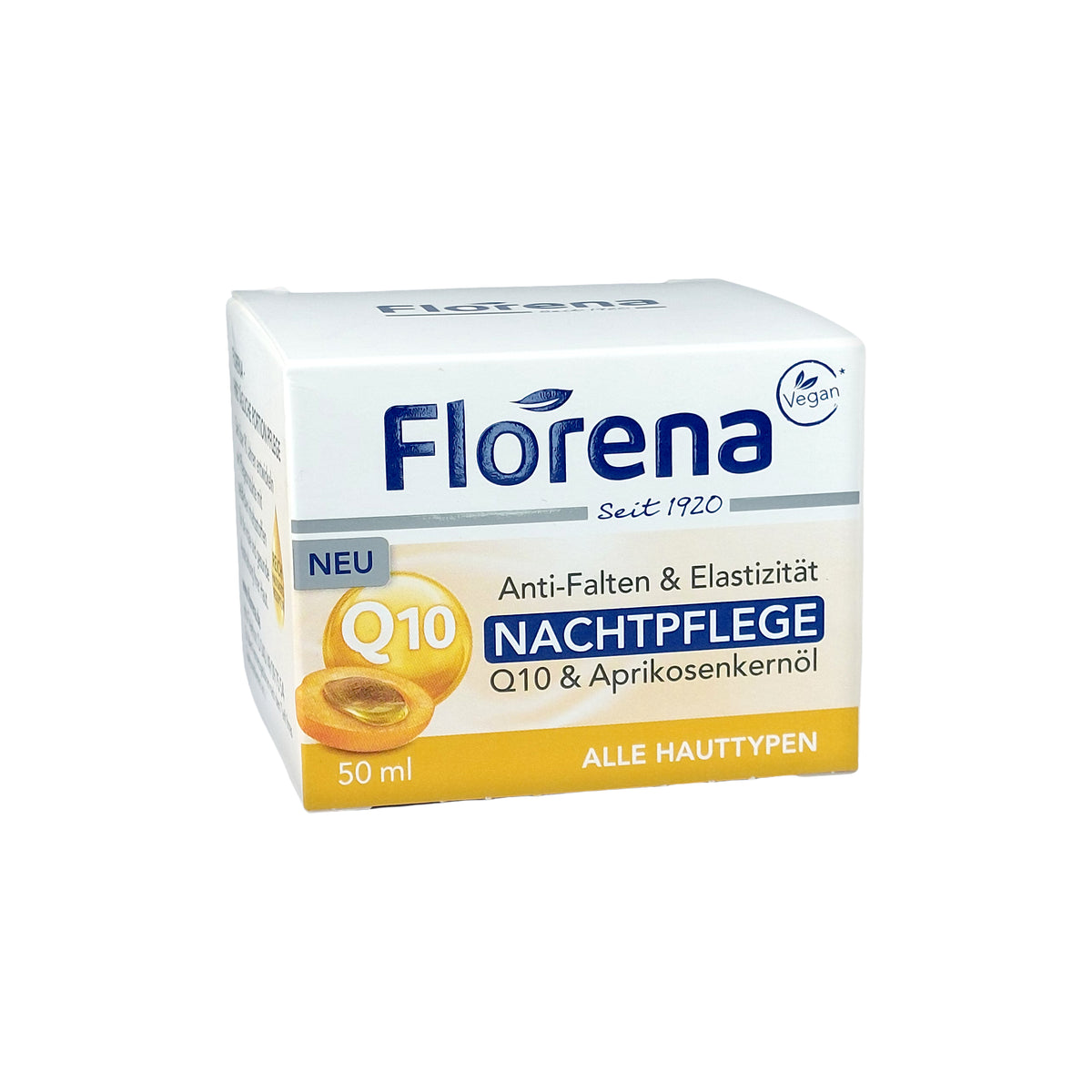 Florena Nachtpflege Q10 & Aprikosenkernöl, 50 ml