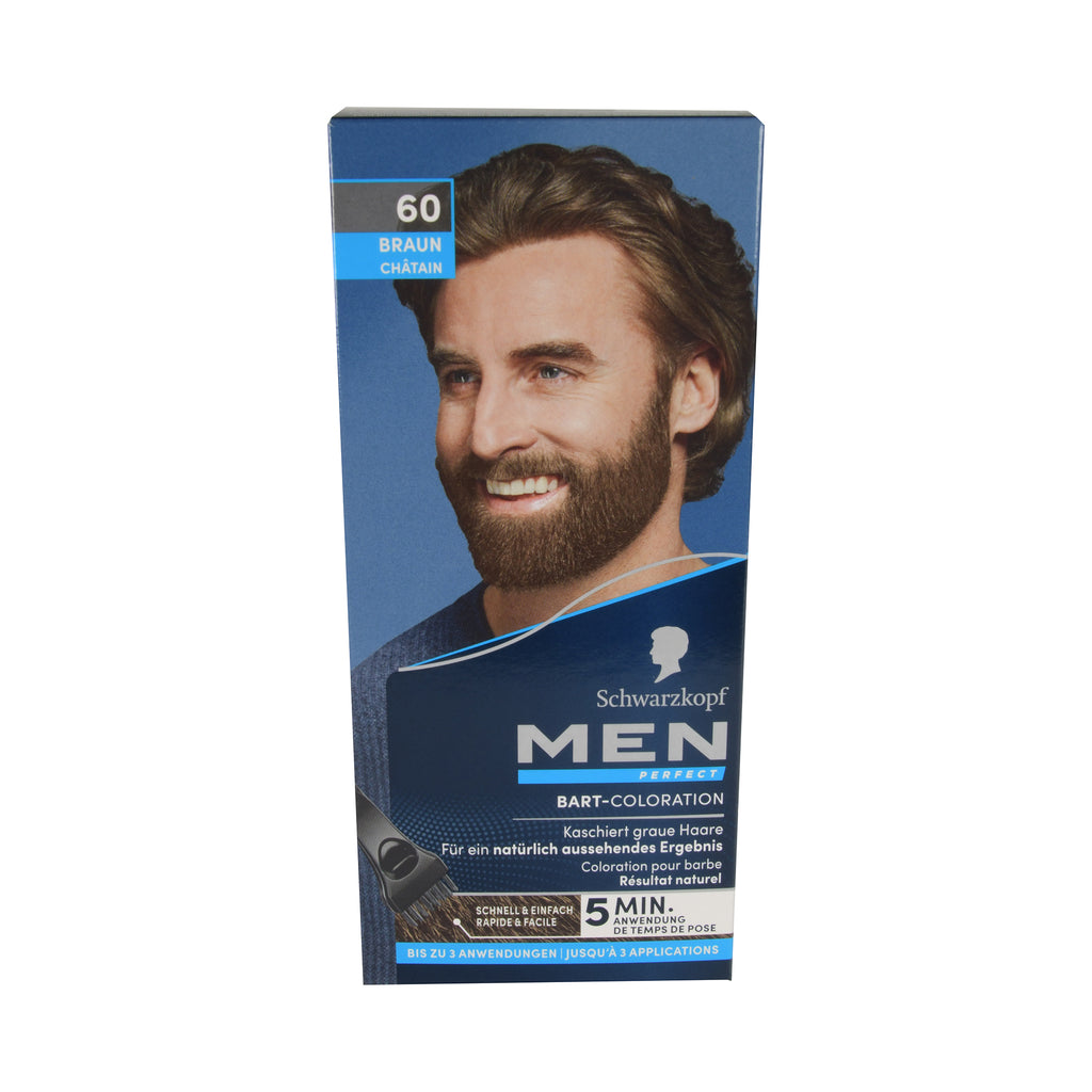 Schwarzkopf Men Perfect Bart-Coloration 60 Natur Braun, 30 ml
