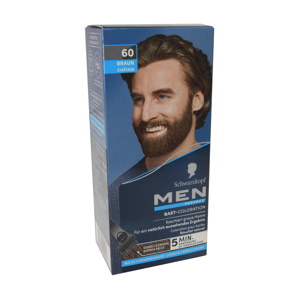 Schwarzkopf Men Perfect Bart-Coloration 60 Natur Braun, 30 ml