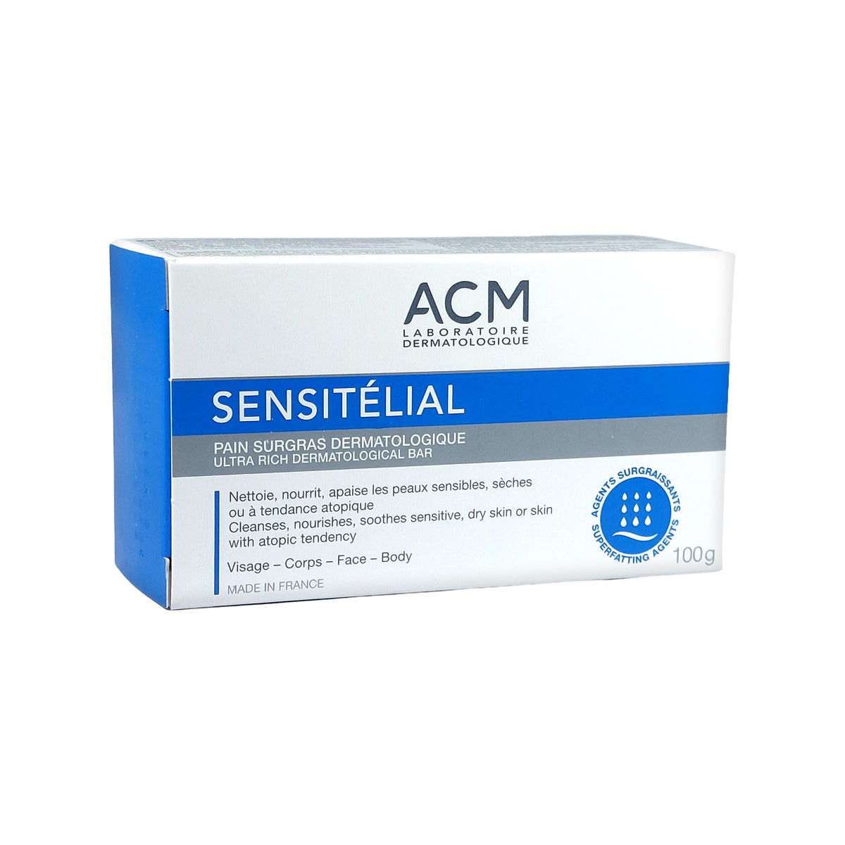 ACM Sensitelial Ultra Rich Dermatological Soap Bar, 100 g