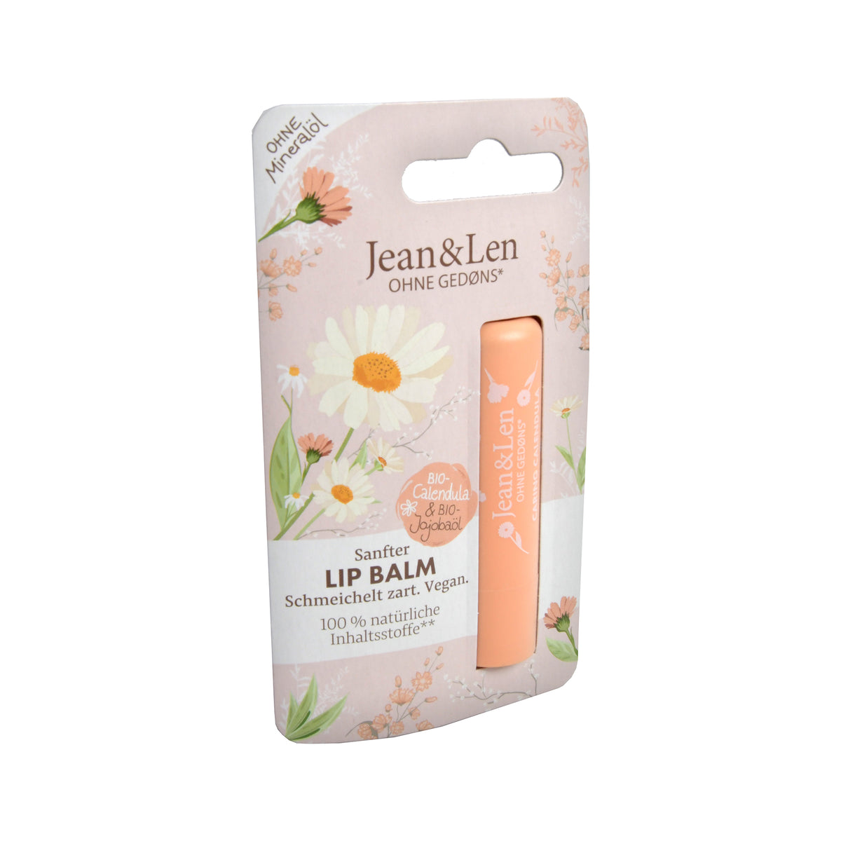 Jean&Len Lip Balm Caring Calendula & Jojobaöl, 4.7 g