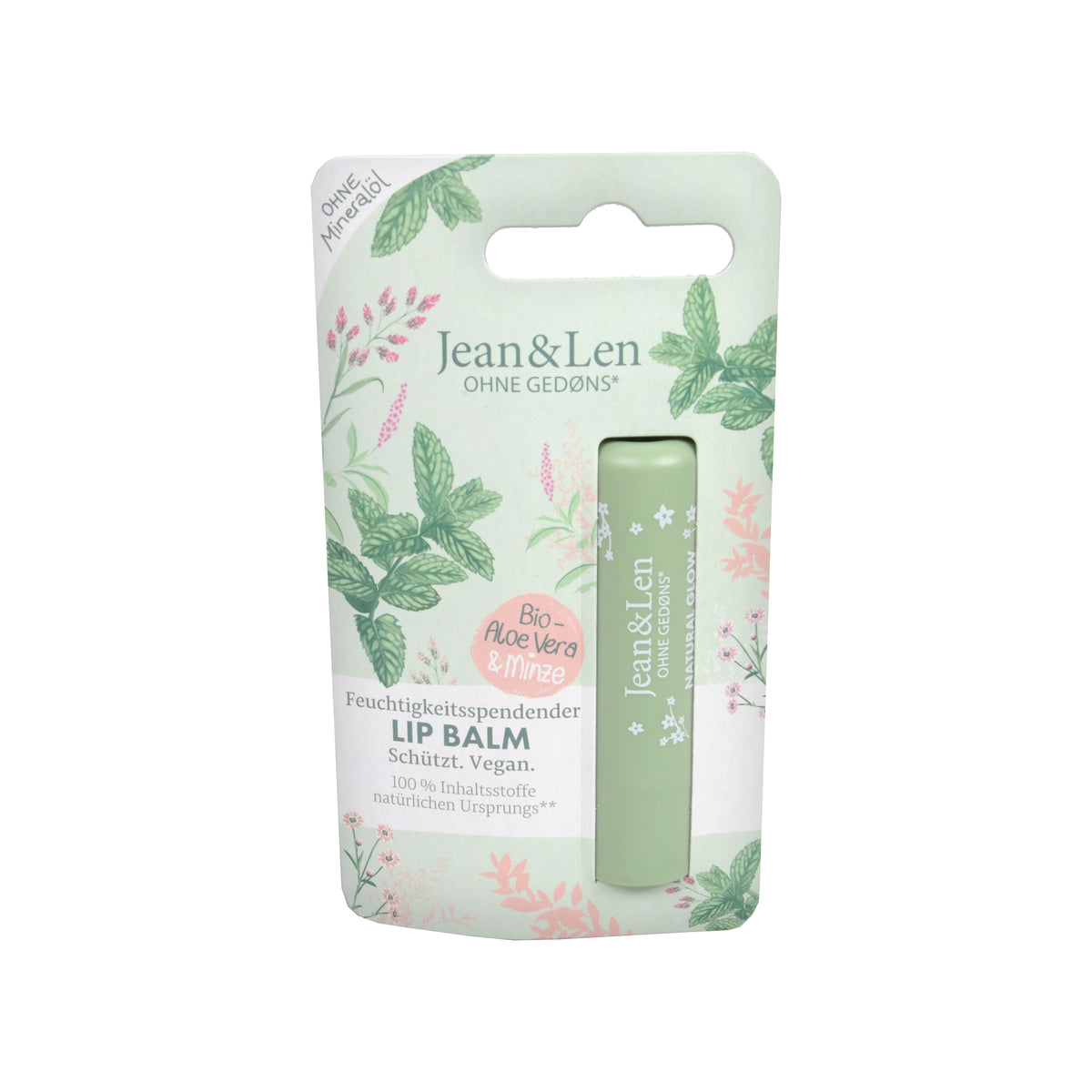 Jean&Len Lip Balm Natural Glow Minze & Aloe-Vera, 4.7 g