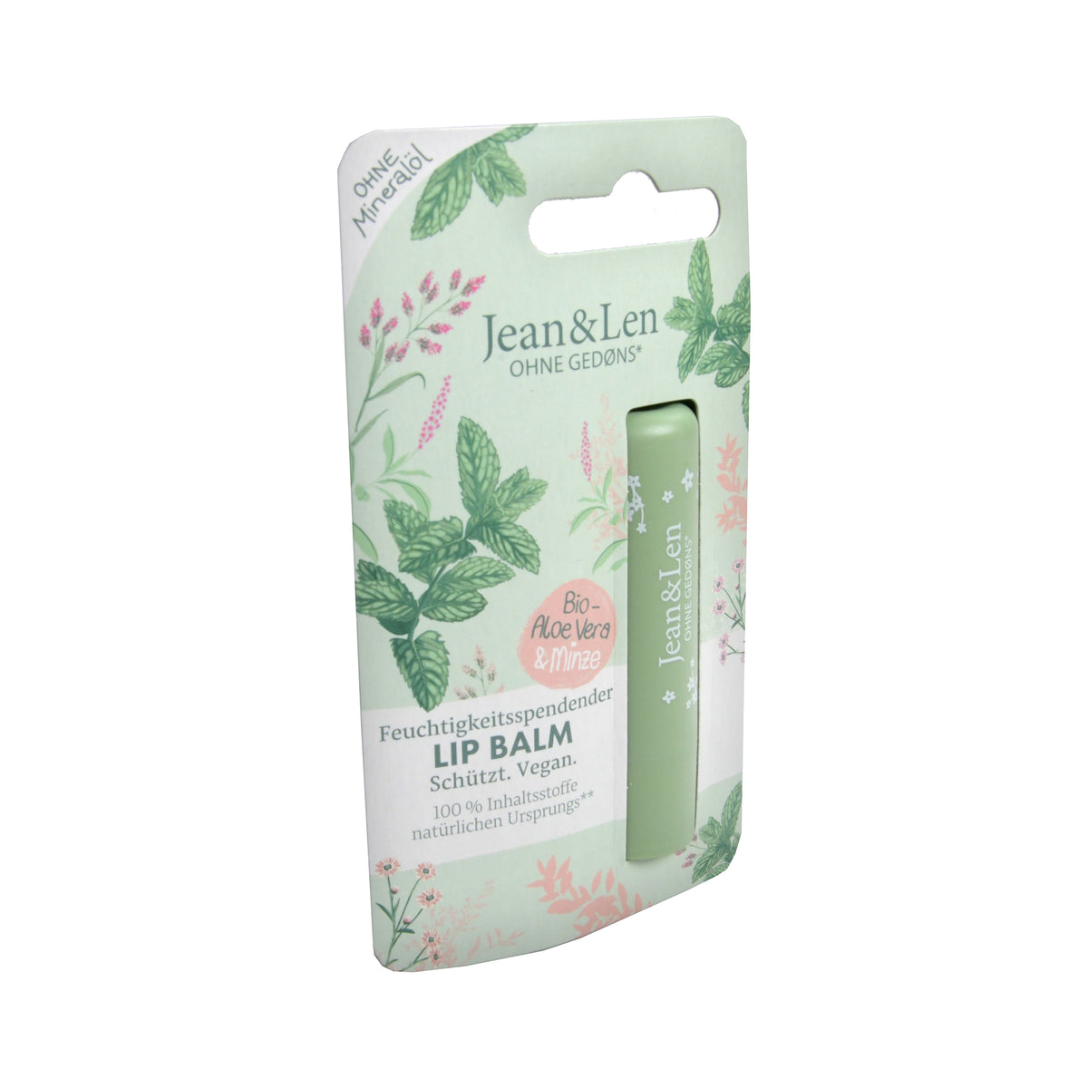 Jean&Len Lip Balm Natural Glow Minze & Aloe-Vera, 4.7 g