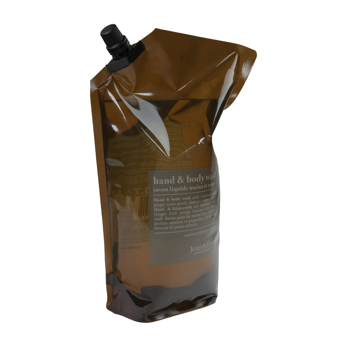 Jean&Len Hand & Body Wash Rosemary & Ginger Refill, 1500 ml