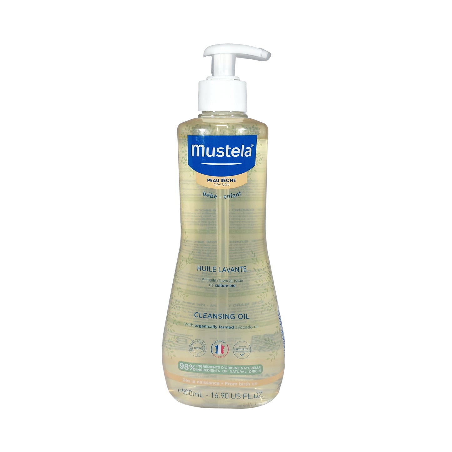 Mustela Baby Reinigungsöl mit Avocadoöl, 500 ml