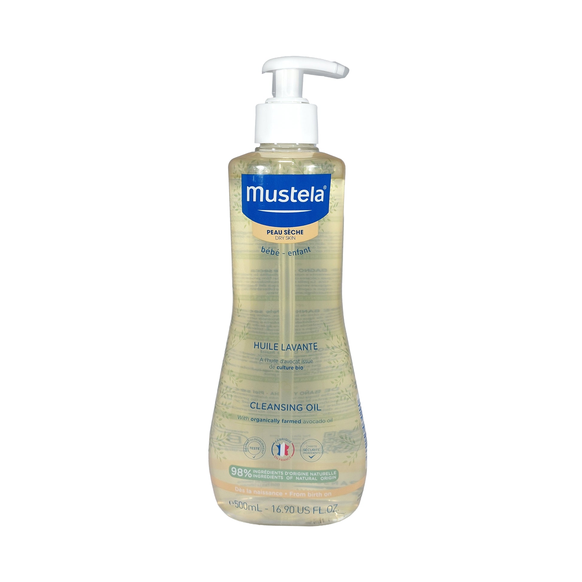 Mustela Baby Reinigungsöl mit Avocadoöl, 500 ml
