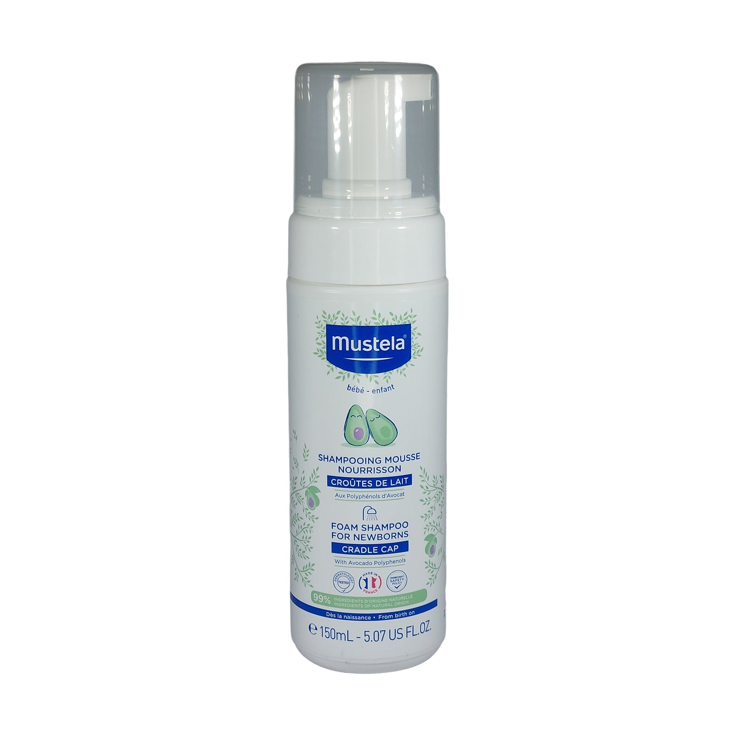 Mustela Baby Babyshampoo gegen Milchschorf mit Avocado, 150 ml