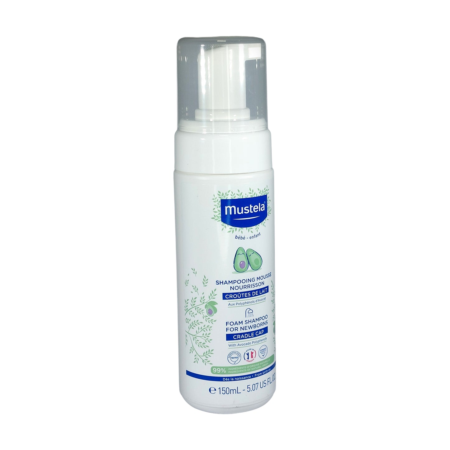 Mustela Baby Babyshampoo gegen Milchschorf mit Avocado, 150 ml