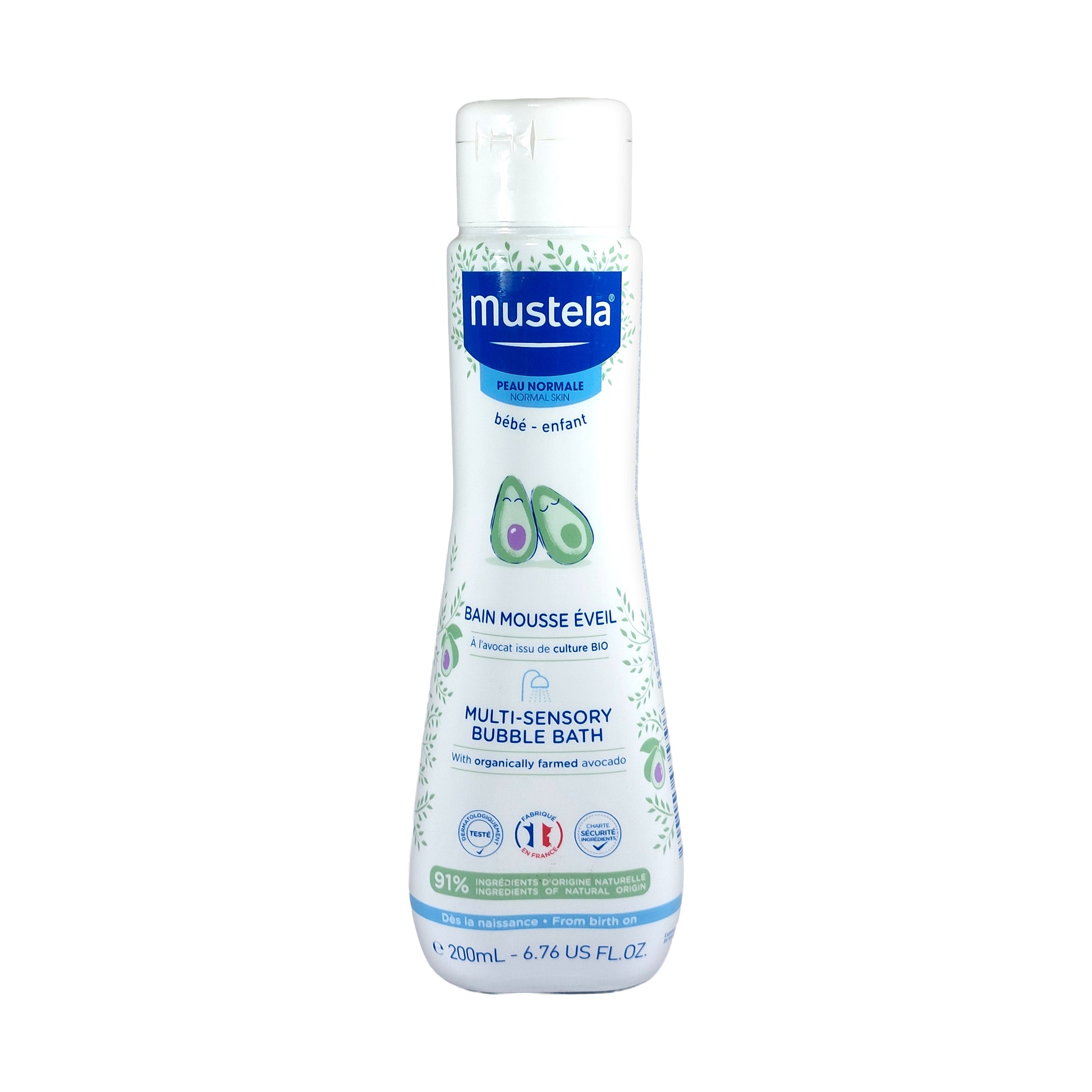Mustela Baby Multisensorisches Schaumbad mit Avocado, 200 ml