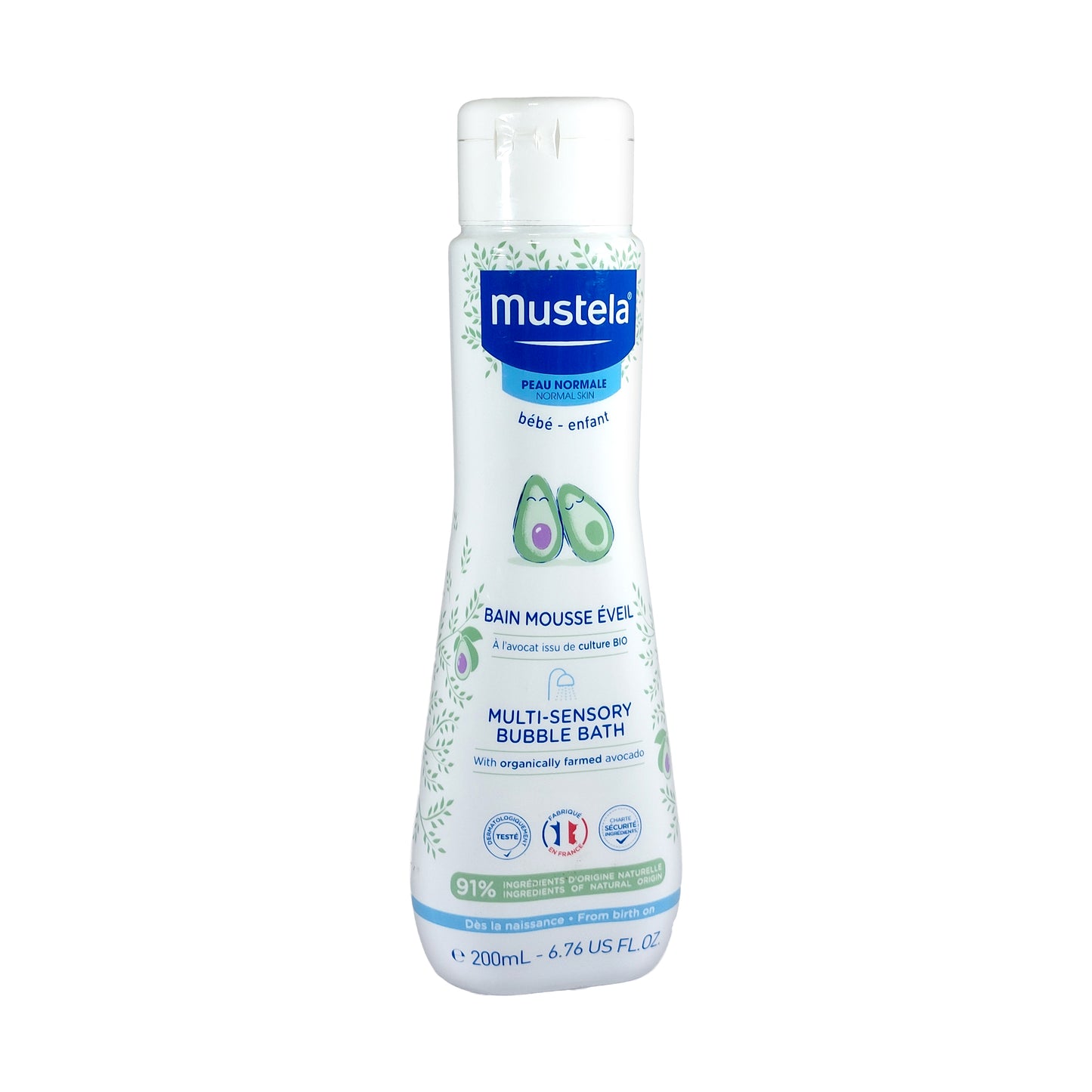 Mustela Baby Multisensorisches Schaumbad mit Avocado, 200 ml