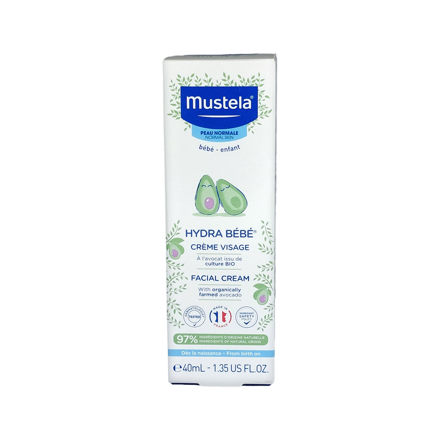 Mustela Baby Hydra Gesichtscreme mit Avocado, 40 ml