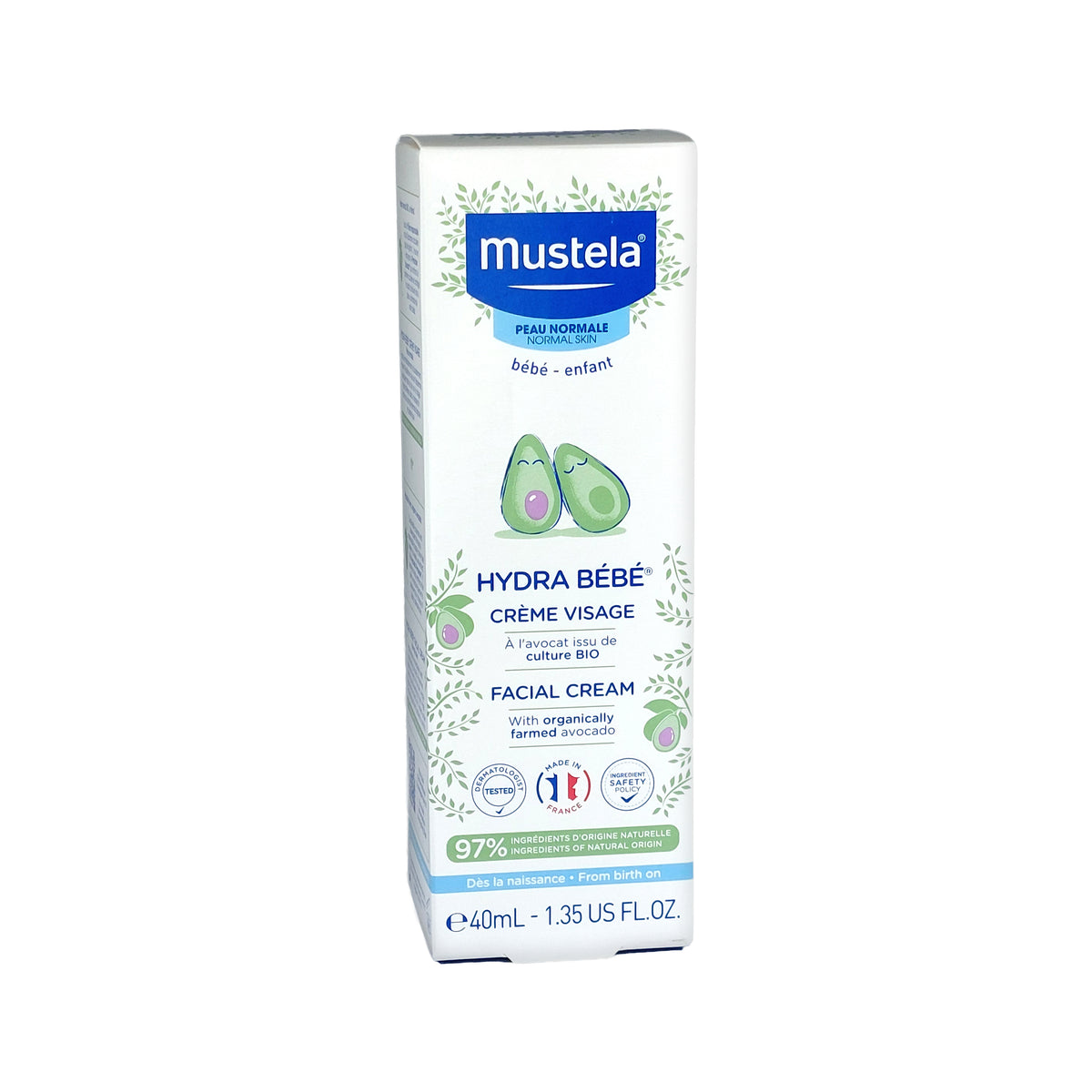Mustela Baby Hydra Gesichtscreme mit Avocado, 40 ml