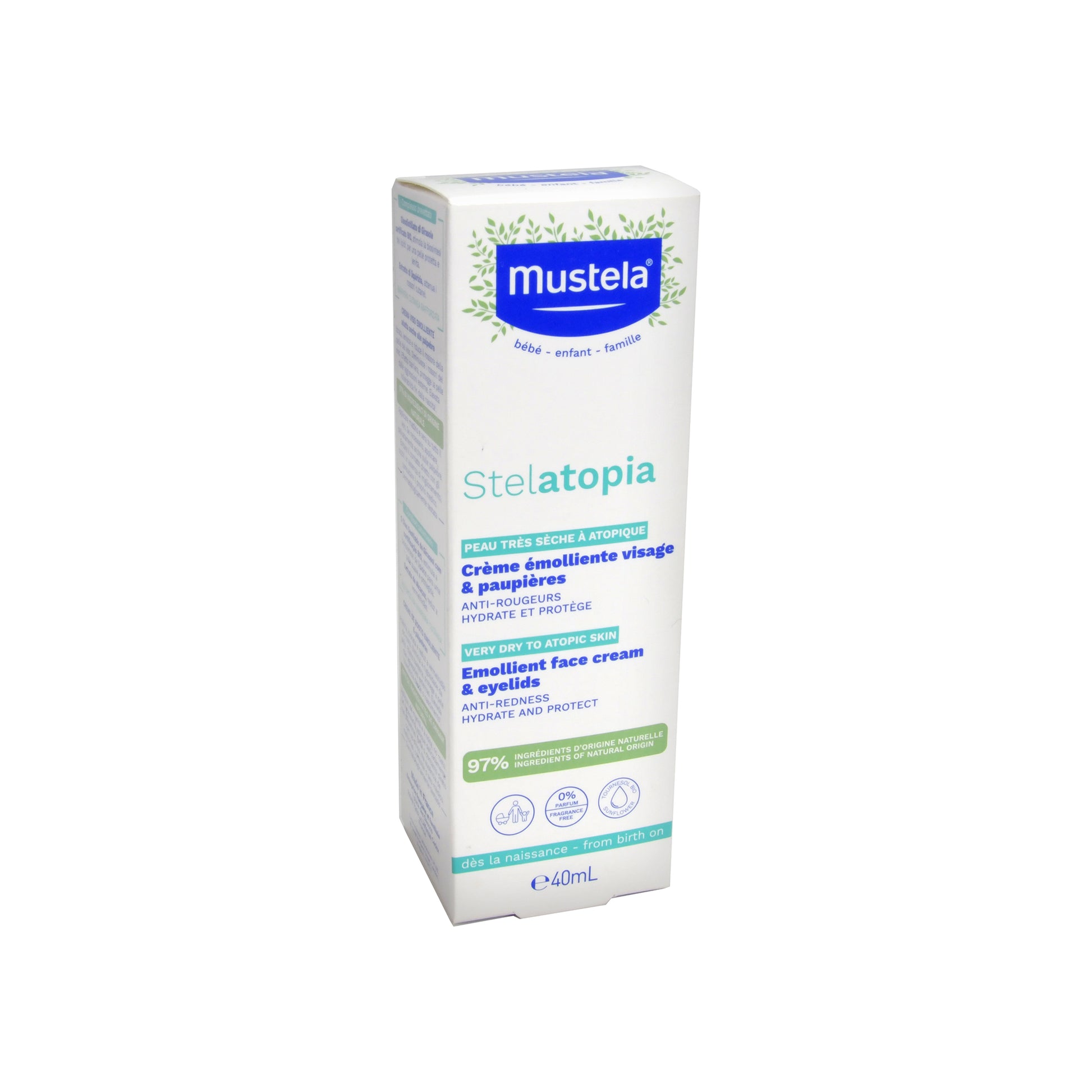 Mustela Baby Stelatopia Rückfettende Gesichtscreme, 40 ml