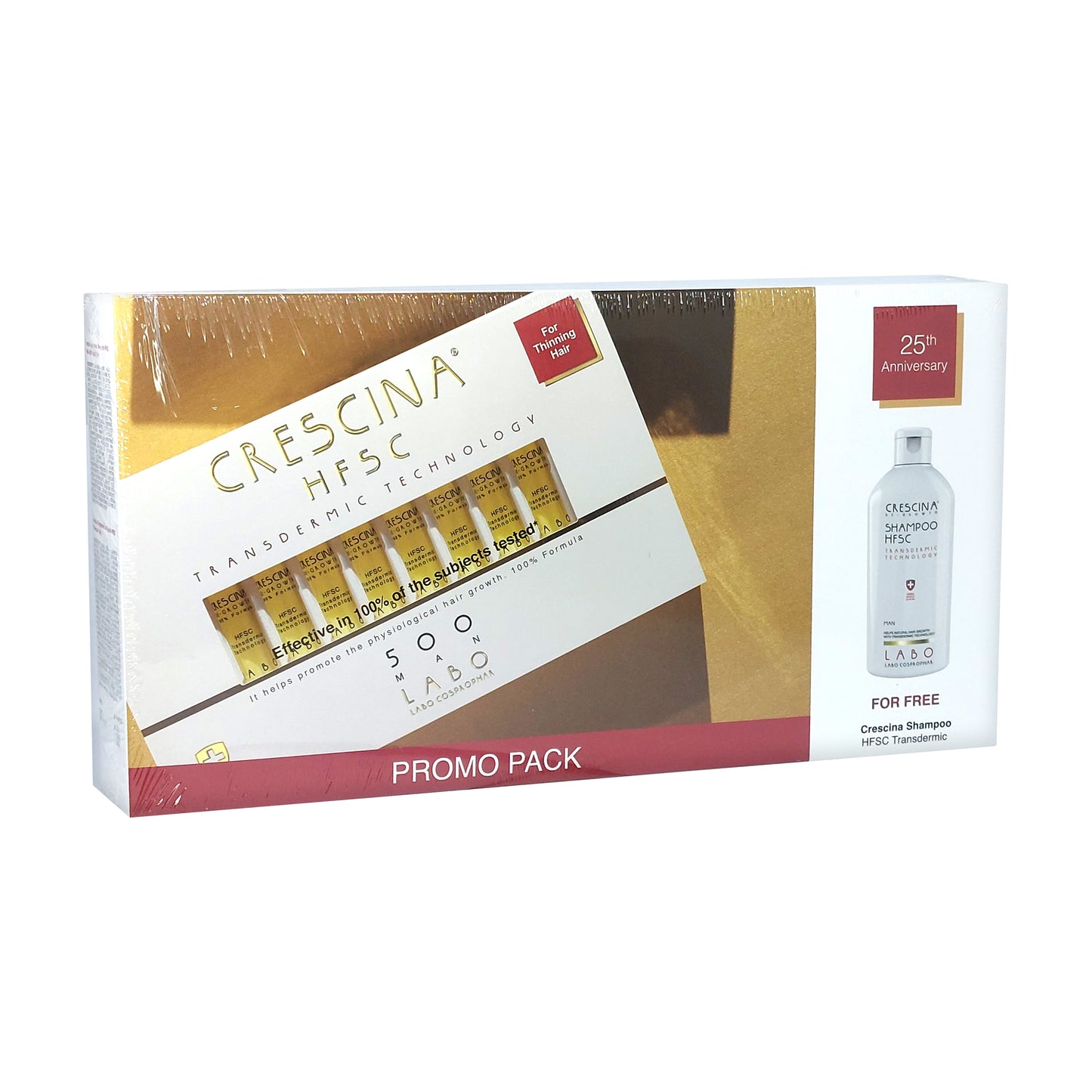 Crescina HFSC Transdermic 500 MAN 20x3.5 ml + Shampoo 200 ml Promopack