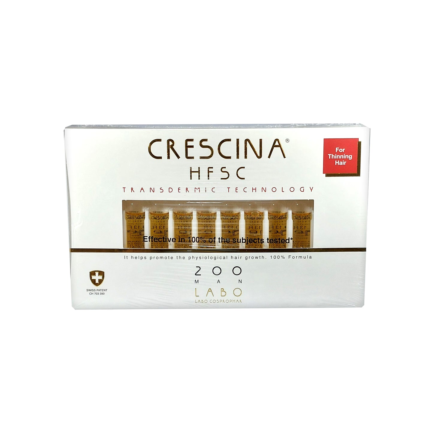 Crescina HFSC Transdermic 200 MAN For Thinning Hair, 20x3.5 ml