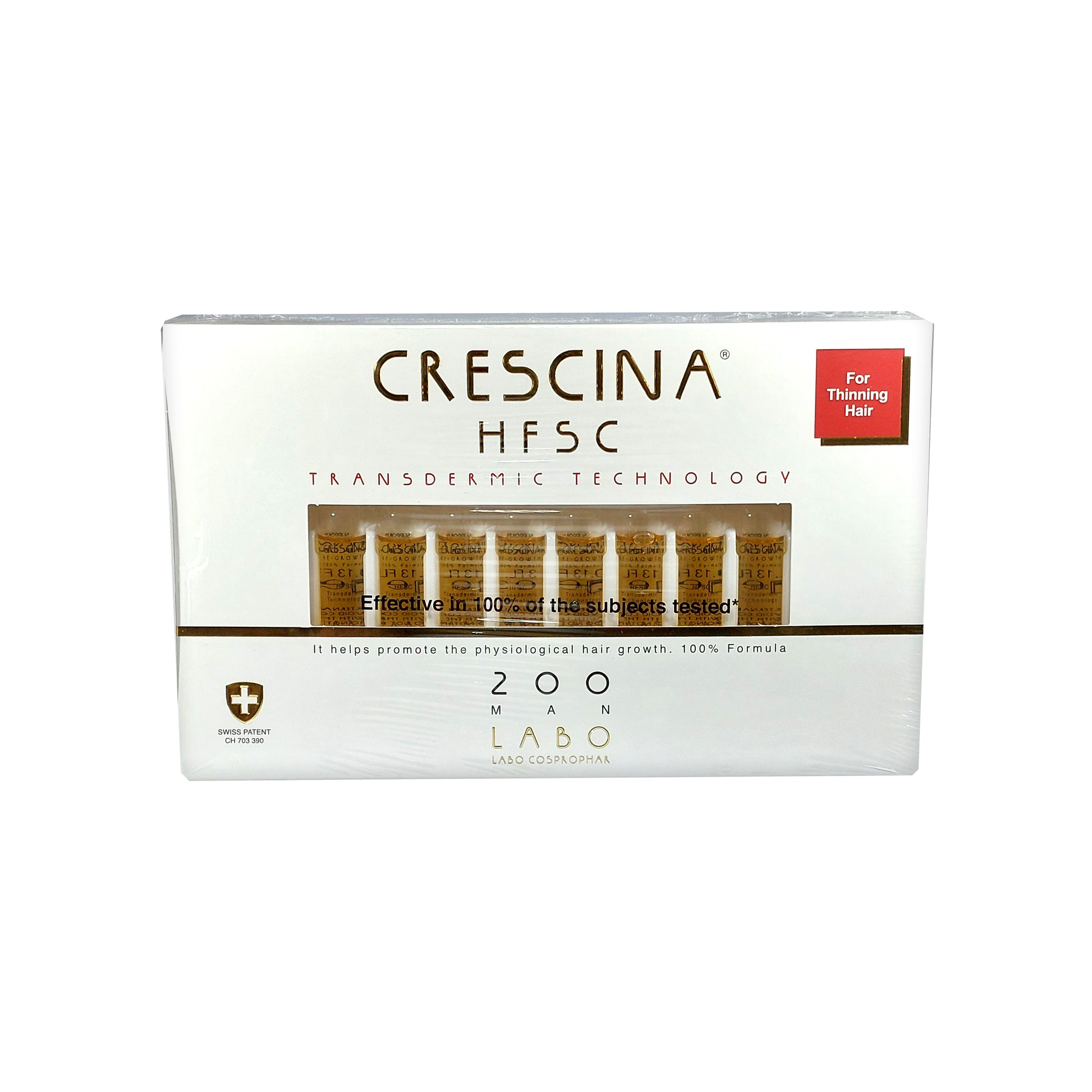 Crescina HFSC Transdermic 200 MAN For Thinning Hair, 20x3.5 ml