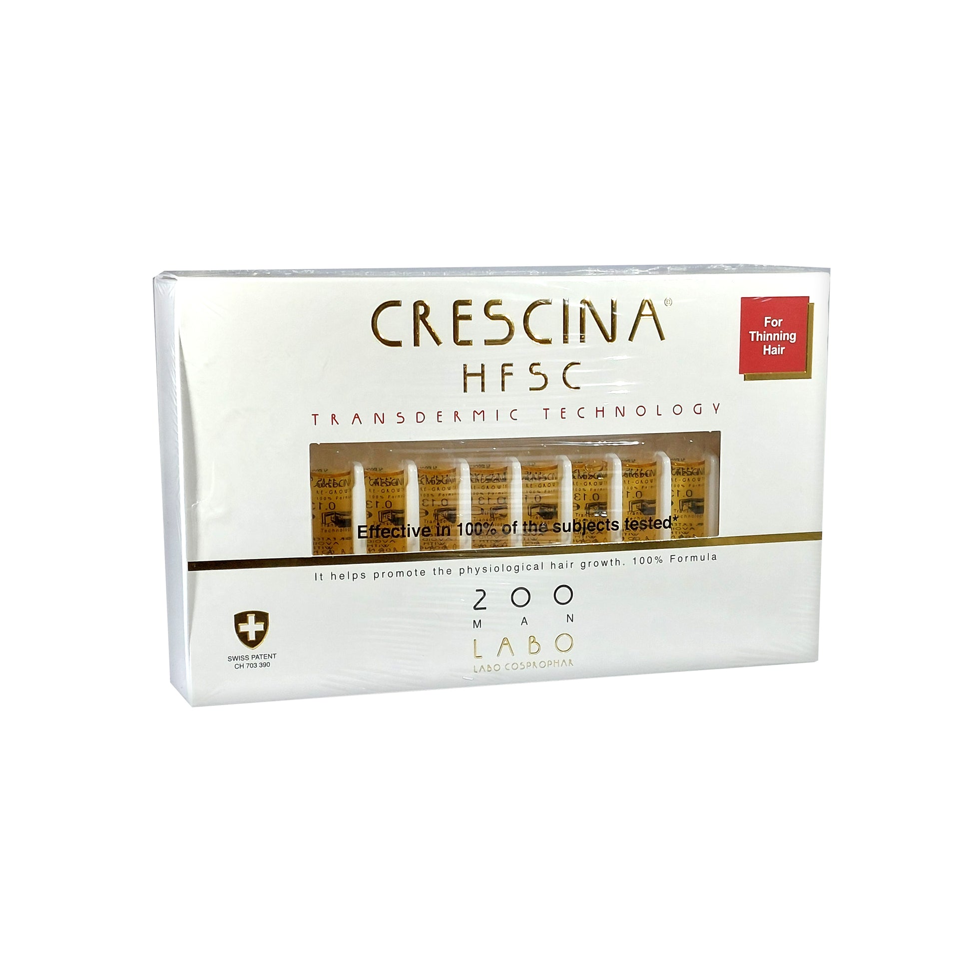 Crescina HFSC Transdermic 200 MAN For Thinning Hair, 20x3.5 ml