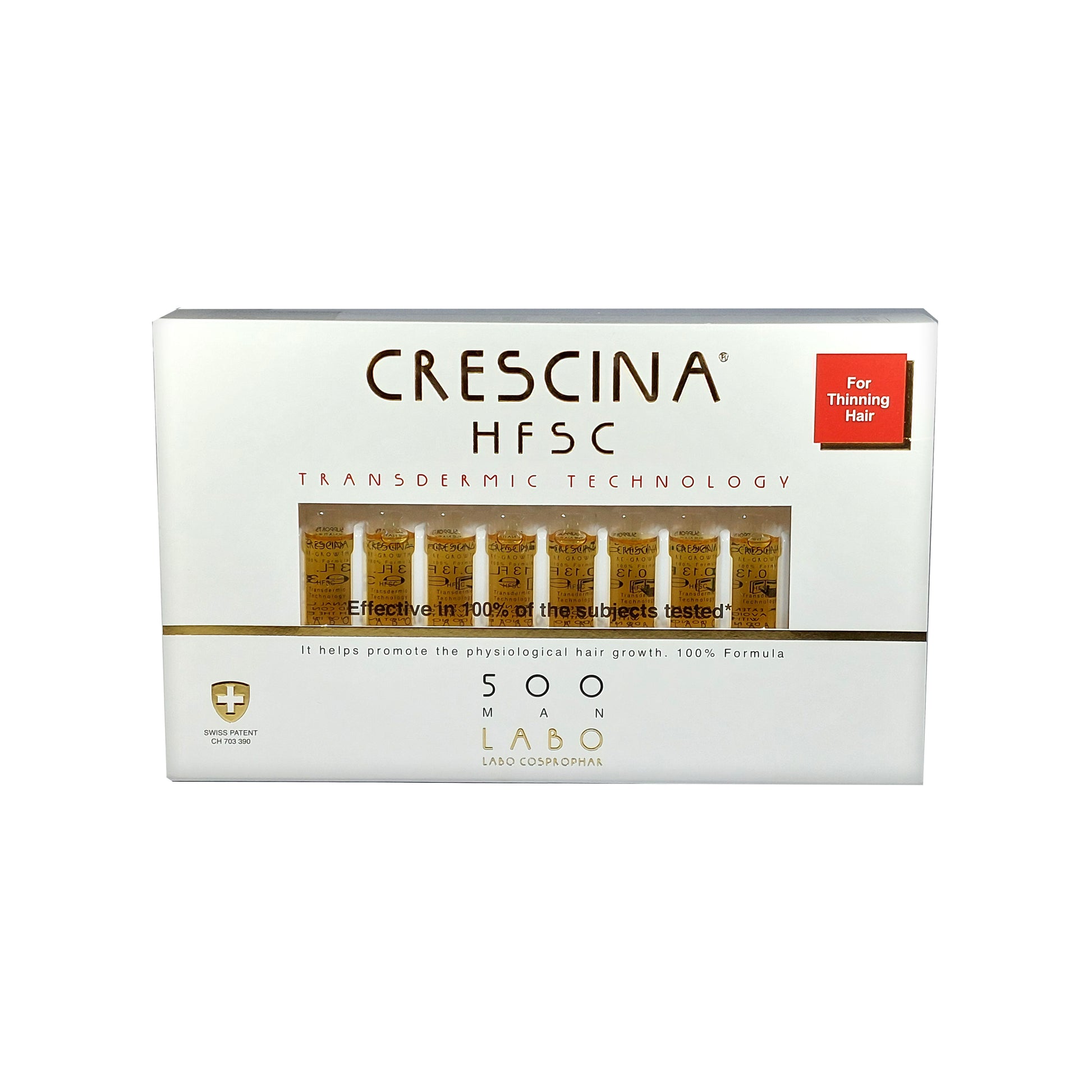 Crescina HFSC Transdermic 500 MAN  For Thinning Hair 20x3.5 ml
