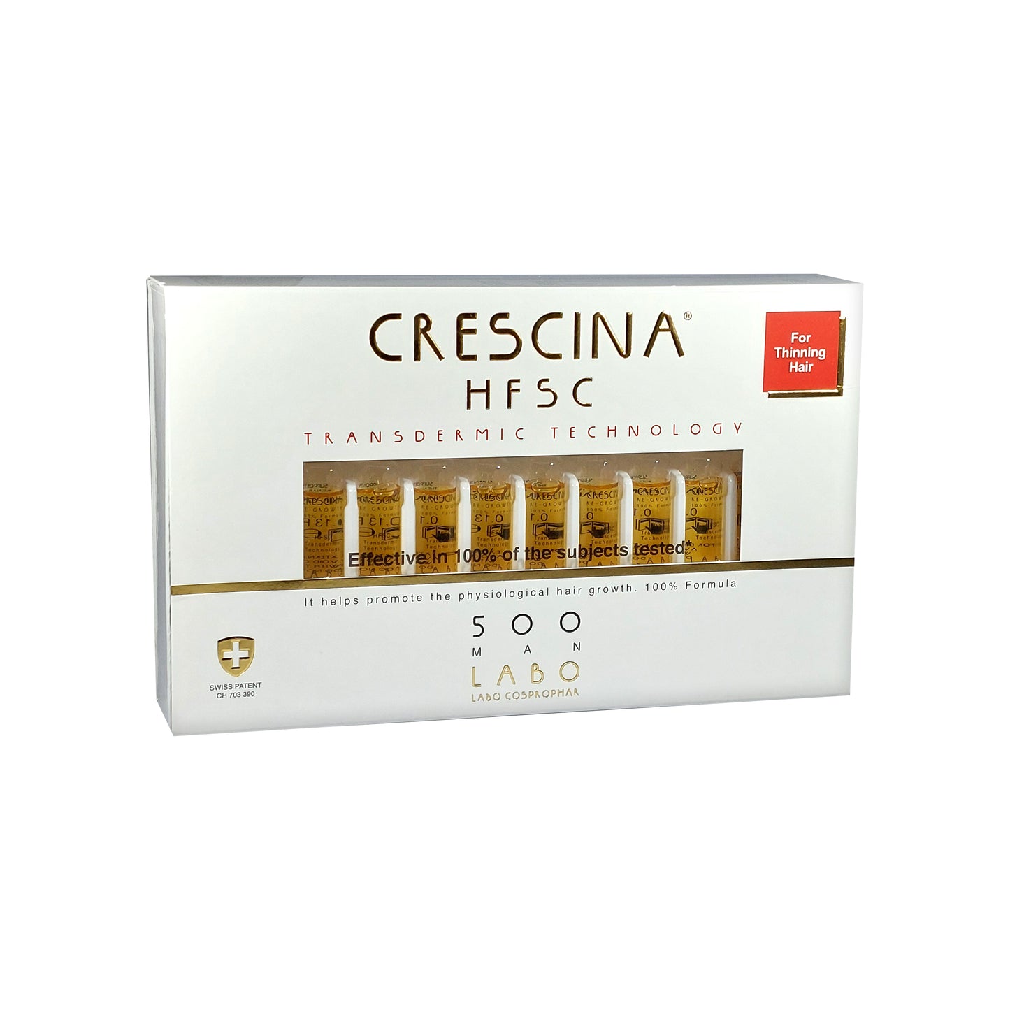 Crescina HFSC Transdermic 500 MAN  For Thinning Hair 20x3.5 ml