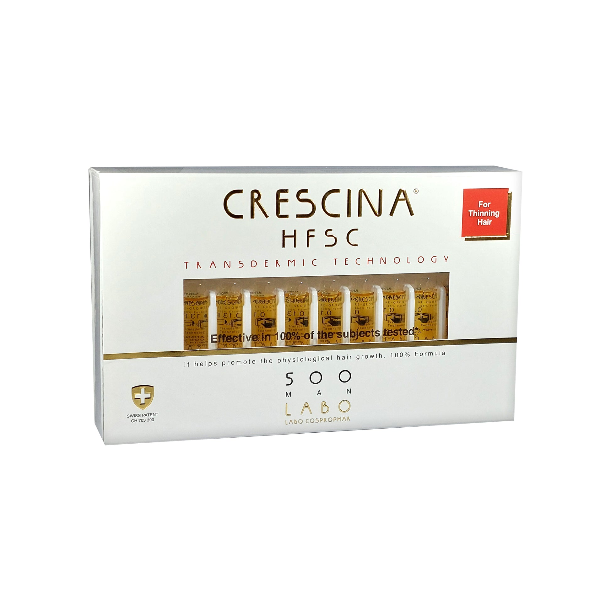 Crescina HFSC Transdermic 500 MAN  For Thinning Hair 20x3.5 ml