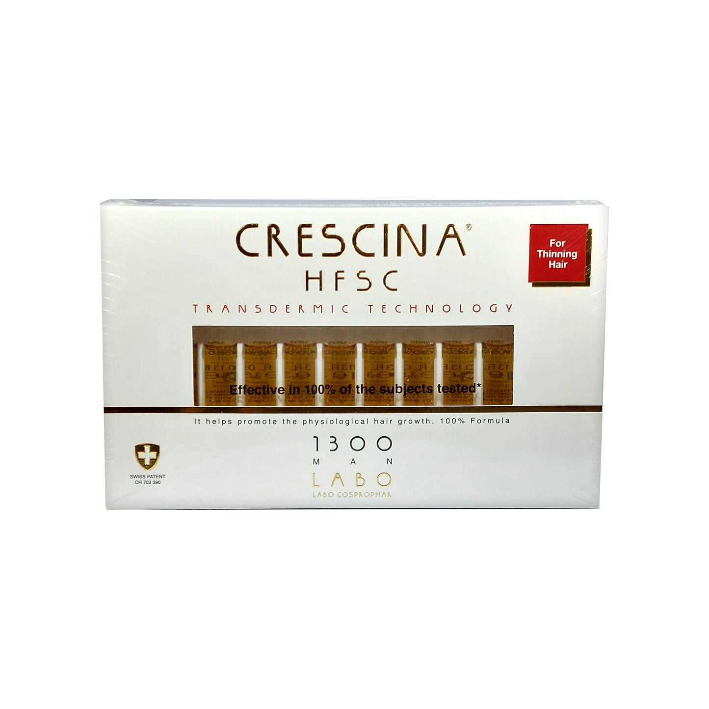 Crescina HFSC Transdermic 1300 MAN For Thinning Hair, 20x3.5 ml