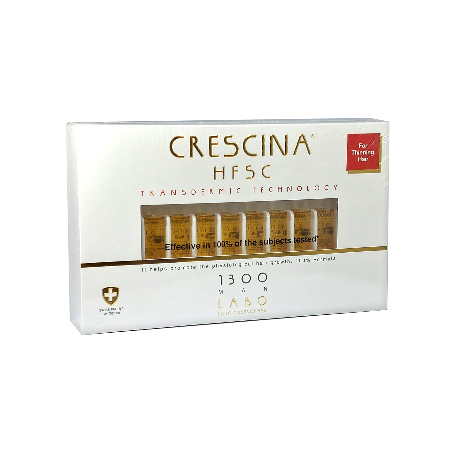 Crescina HFSC Transdermic 1300 MAN For Thinning Hair, 20x3.5 ml