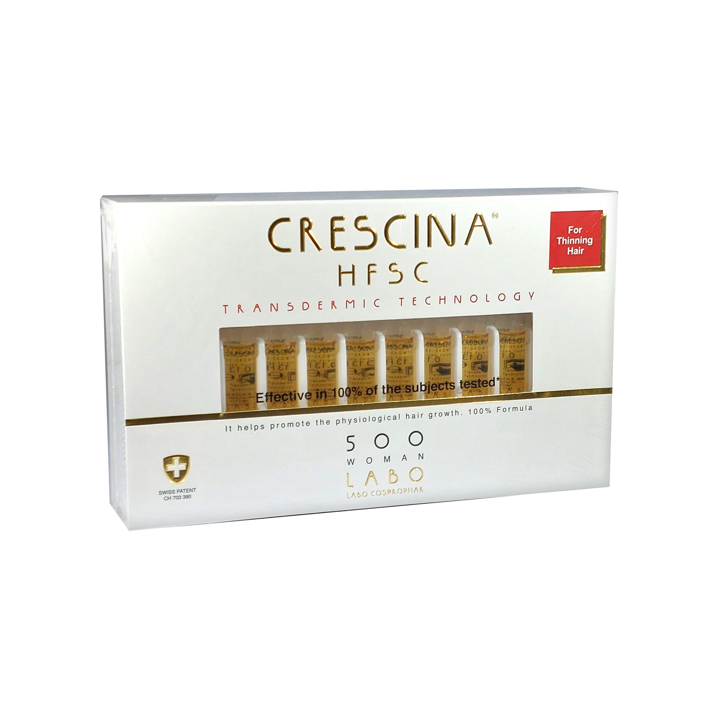 Crescina HFSC Transdermic 500 WOMAN For Thinning Hair, 20x3,5 ml