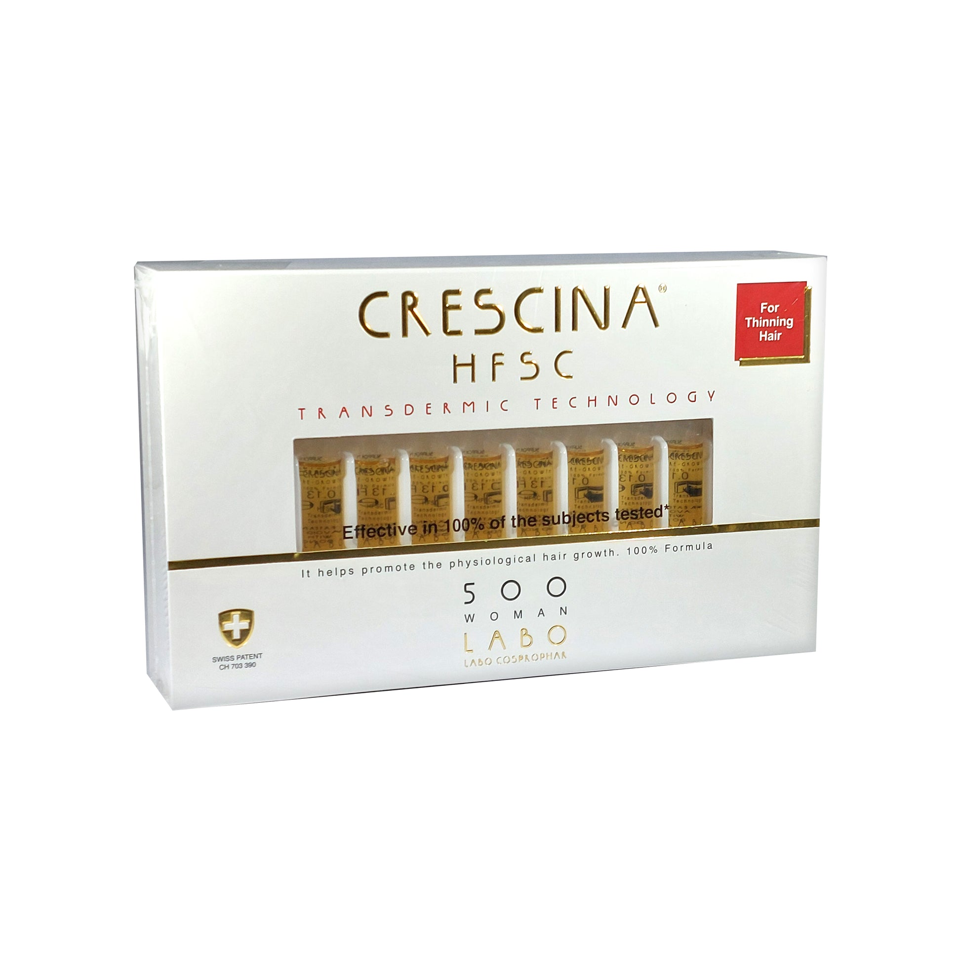 Crescina HFSC Transdermic 500 WOMAN For Thinning Hair, 20x3,5 ml