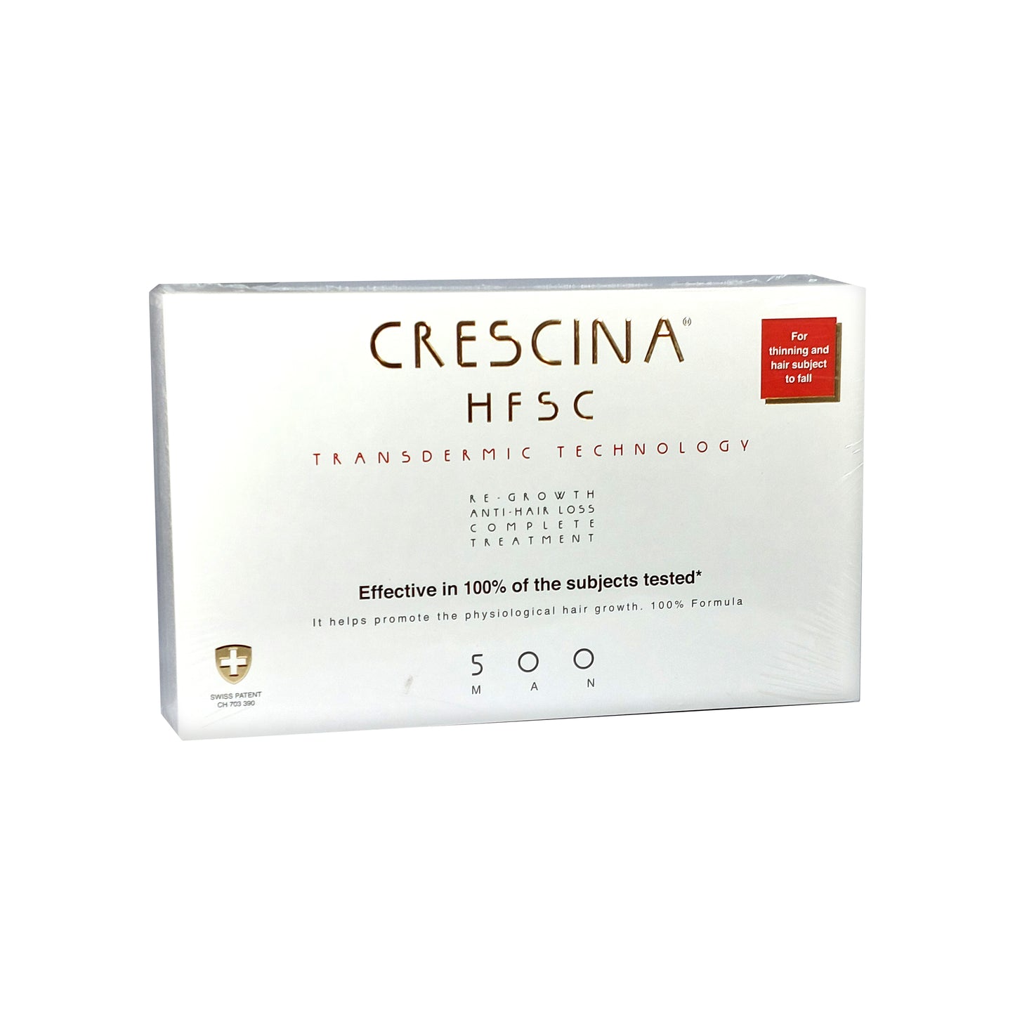 Crescina HFSC Transdermic 500 MAN 100% Complete Treatment Anti-Hair Loss, 20x3.5 ml