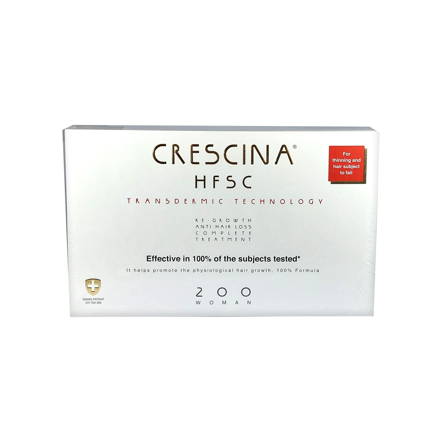 Crescina HFSC Transdermic 200 WOMAN 100% Complete Treatment Anti-Hair Loss, 20x3,5 ml