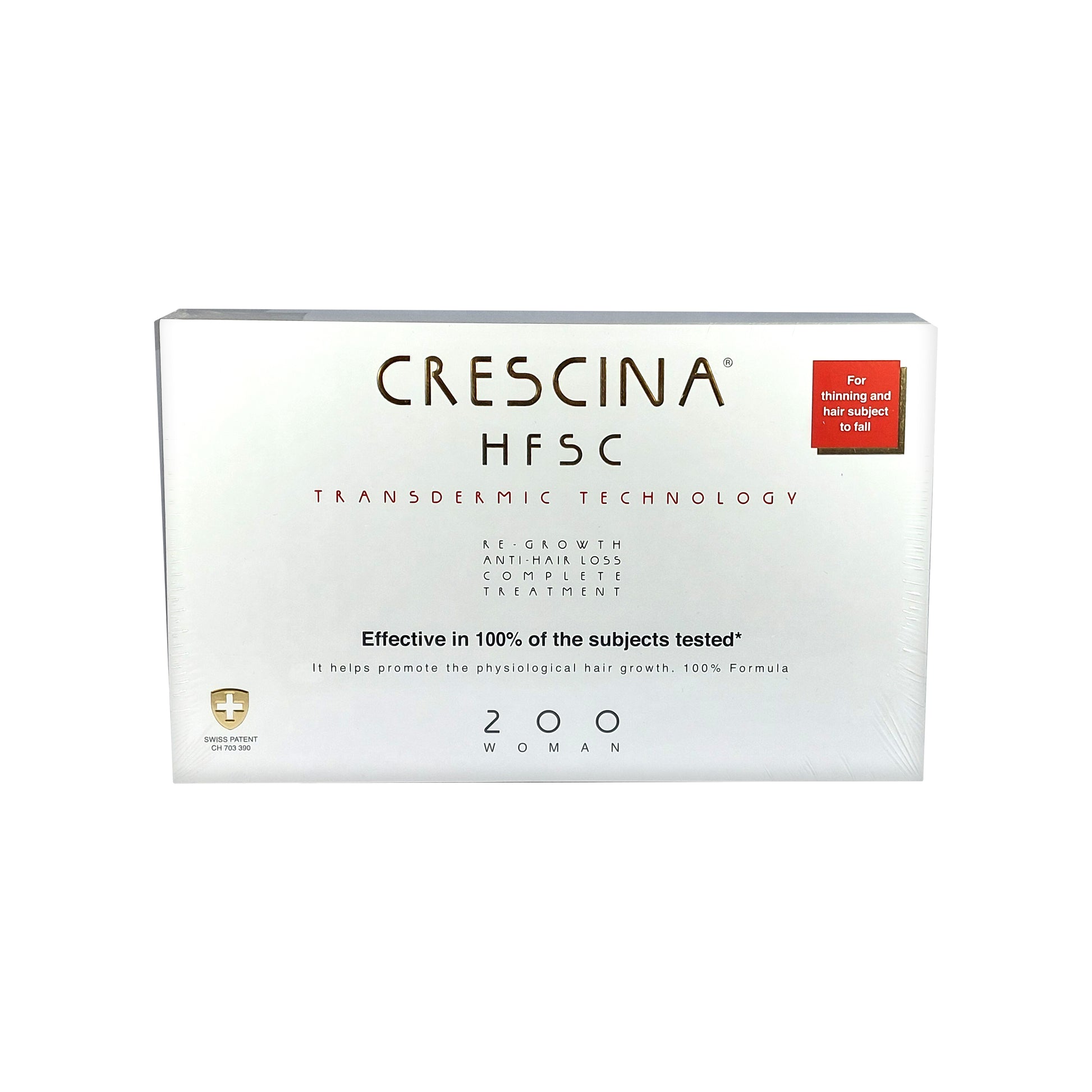 Crescina HFSC Transdermic 200 WOMAN 100% Complete Treatment Anti-Hair Loss, 20x3,5 ml
