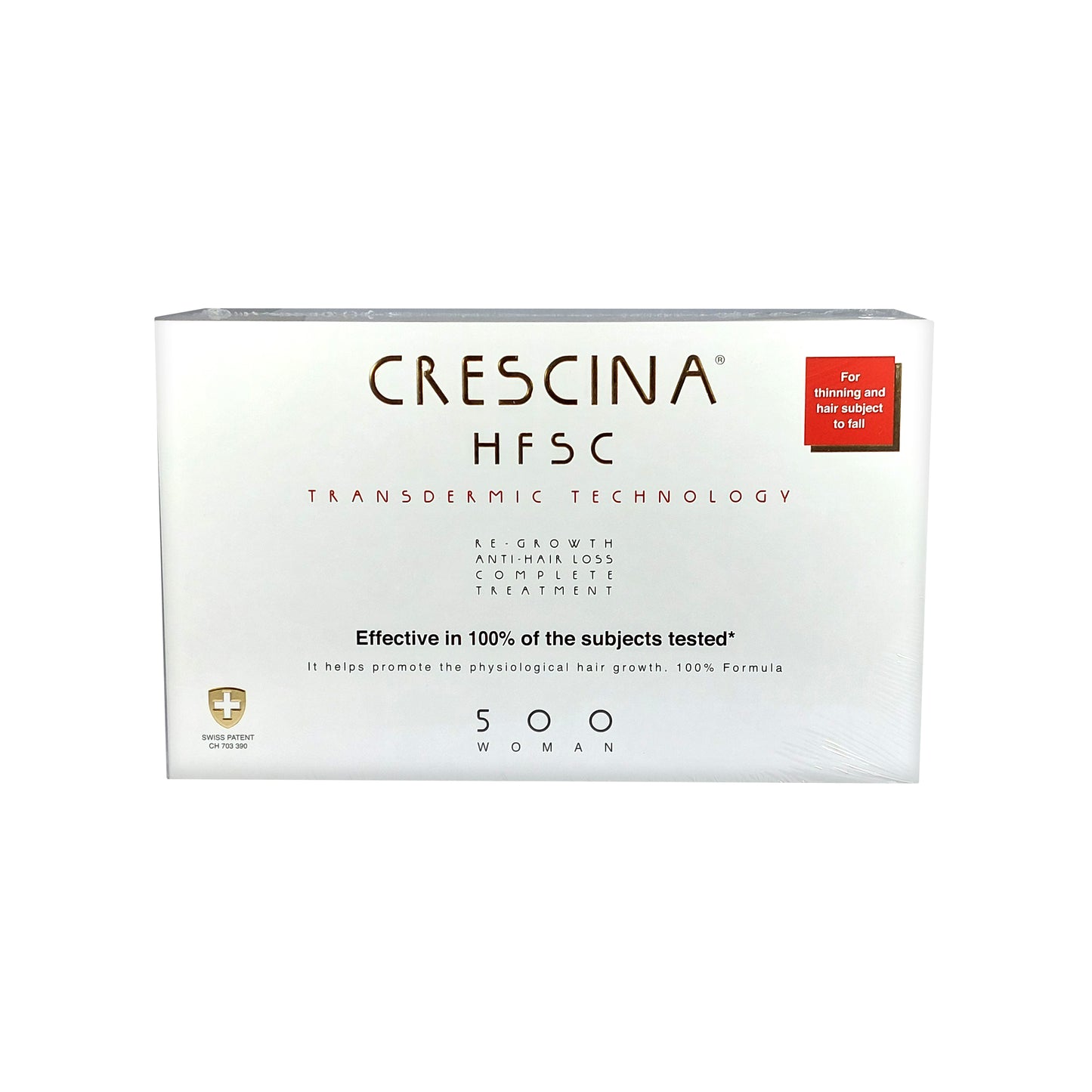 Crescina HFSC Transdermic 500 WOMAN 100% Complete Treatment Anti-Hair Loss, 20x3,5 ml