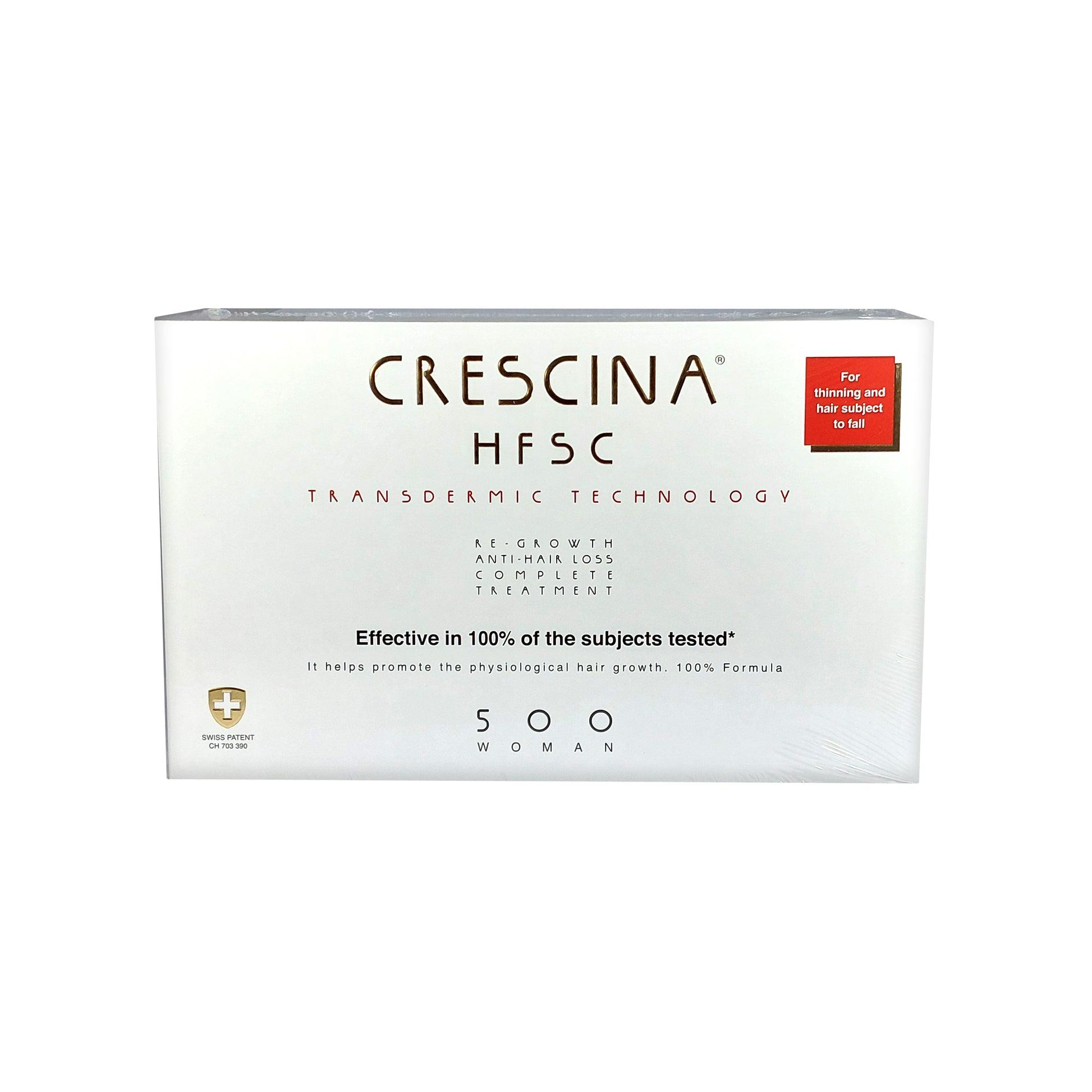 Crescina HFSC Transdermic 500 WOMAN 100% Complete Treatment Anti-Hair Loss, 20x3,5 ml