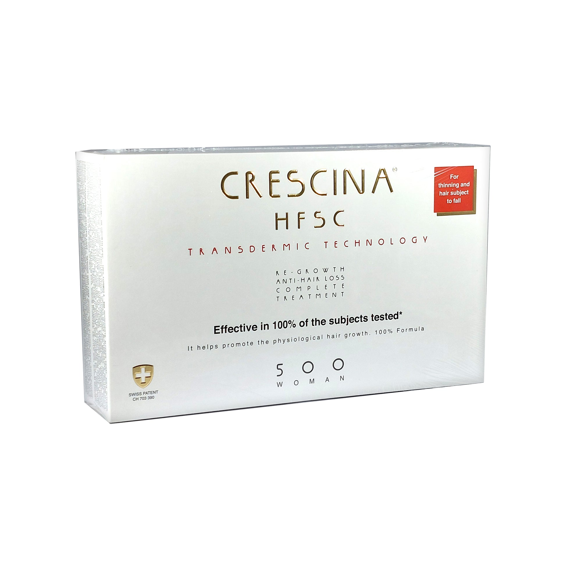 Crescina HFSC Transdermic 500 WOMAN 100% Complete Treatment Anti-Hair Loss, 20x3,5 ml