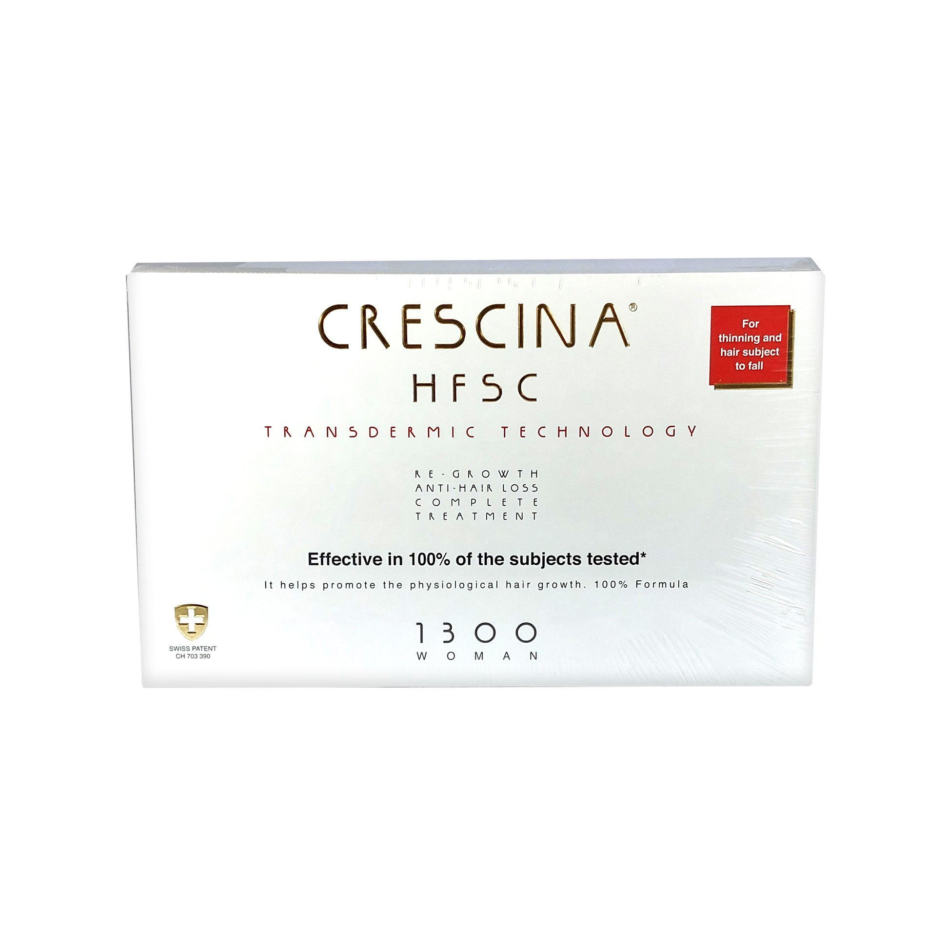 Crescina HFSC Transdermic 1300 WOMAN 100% Complete Treatment Anti-Hair Loss, 20x3,5 ml