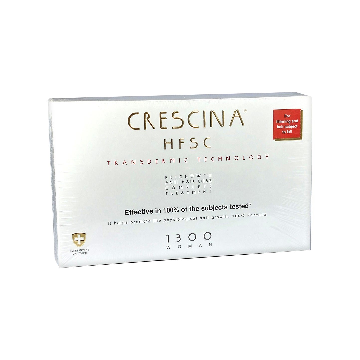 Crescina HFSC Transdermic 1300 WOMAN 100% Complete Treatment Anti-Hair Loss, 20x3,5 ml