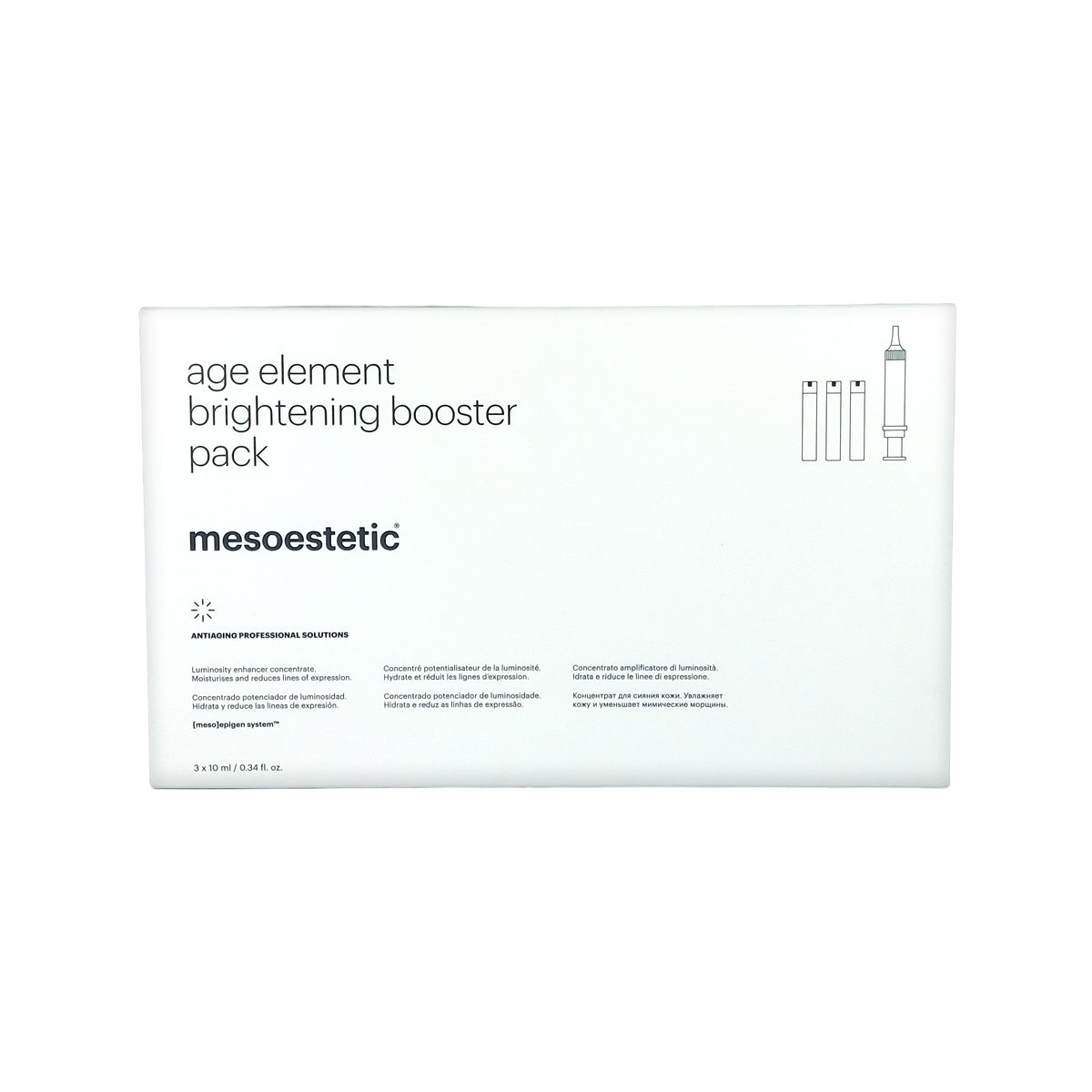 Mesoestetic Age Element Brightening Booster Pack, 3x10 ml