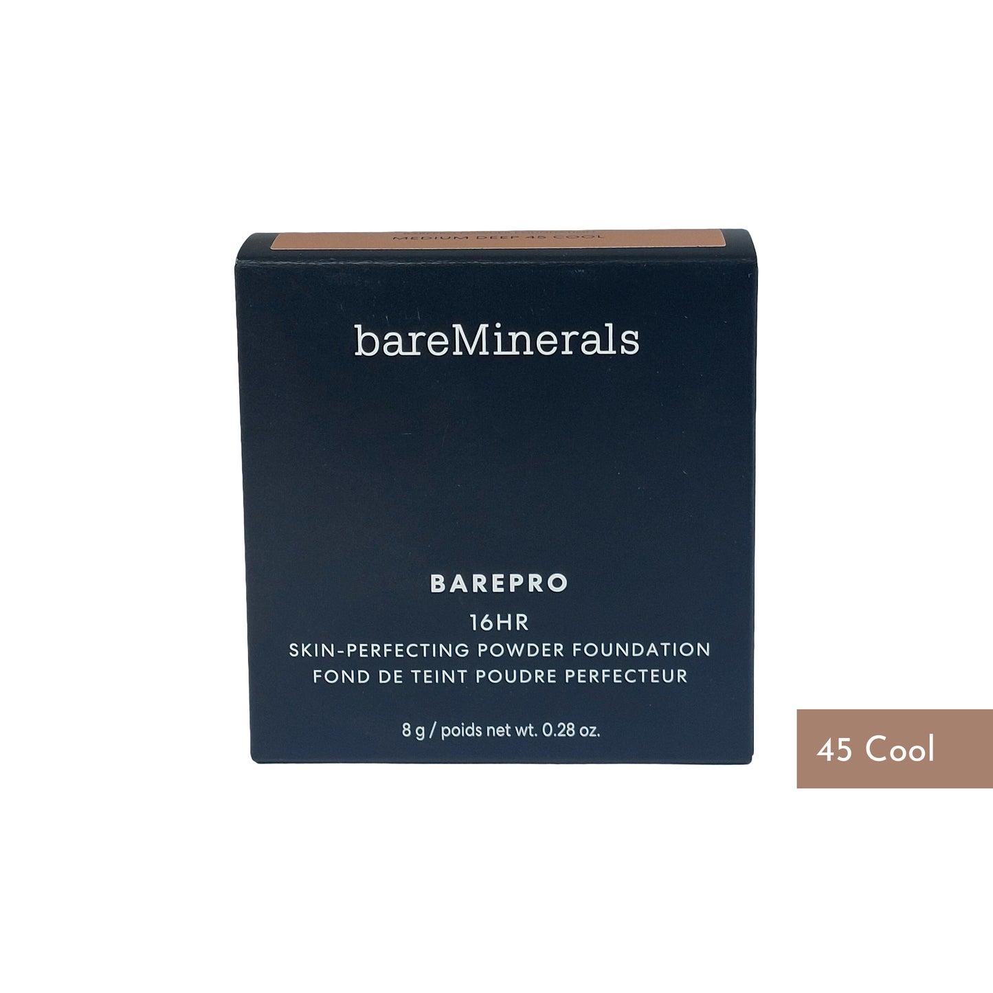bareMinerals Barepro 16HR Powder Foundation Medium Deep 45 Cool, 8 g
