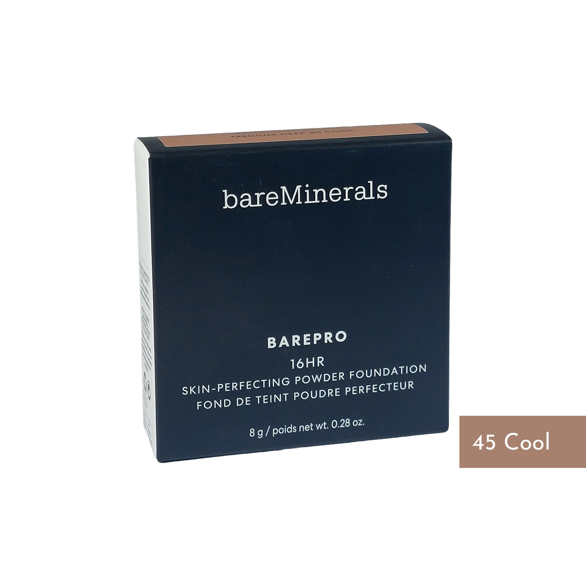 bareMinerals Barepro 16HR Powder Foundation Medium Deep 45 Cool, 8 g