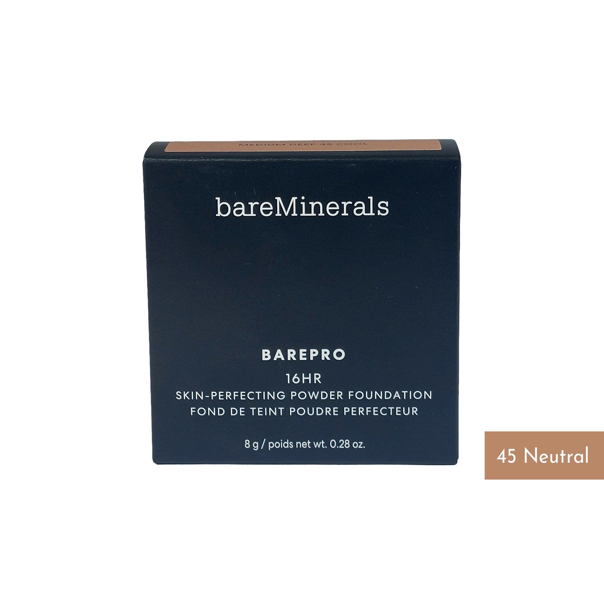 bareMinerals Barepro 16HR Powder Foundation Medium Deep 45 Neutral, 8 g