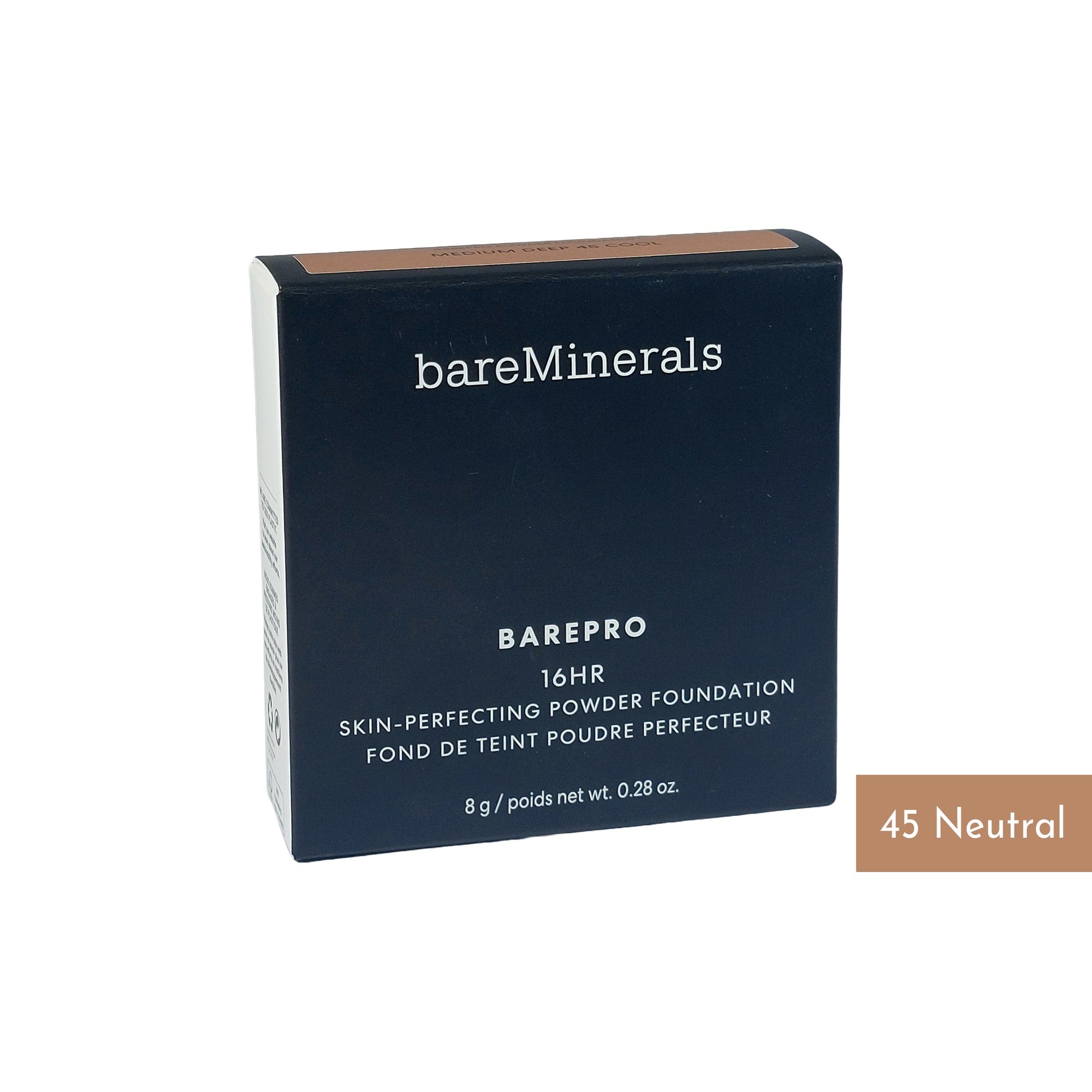 bareMinerals Barepro 16HR Powder Foundation Medium Deep 45 Neutral, 8 g