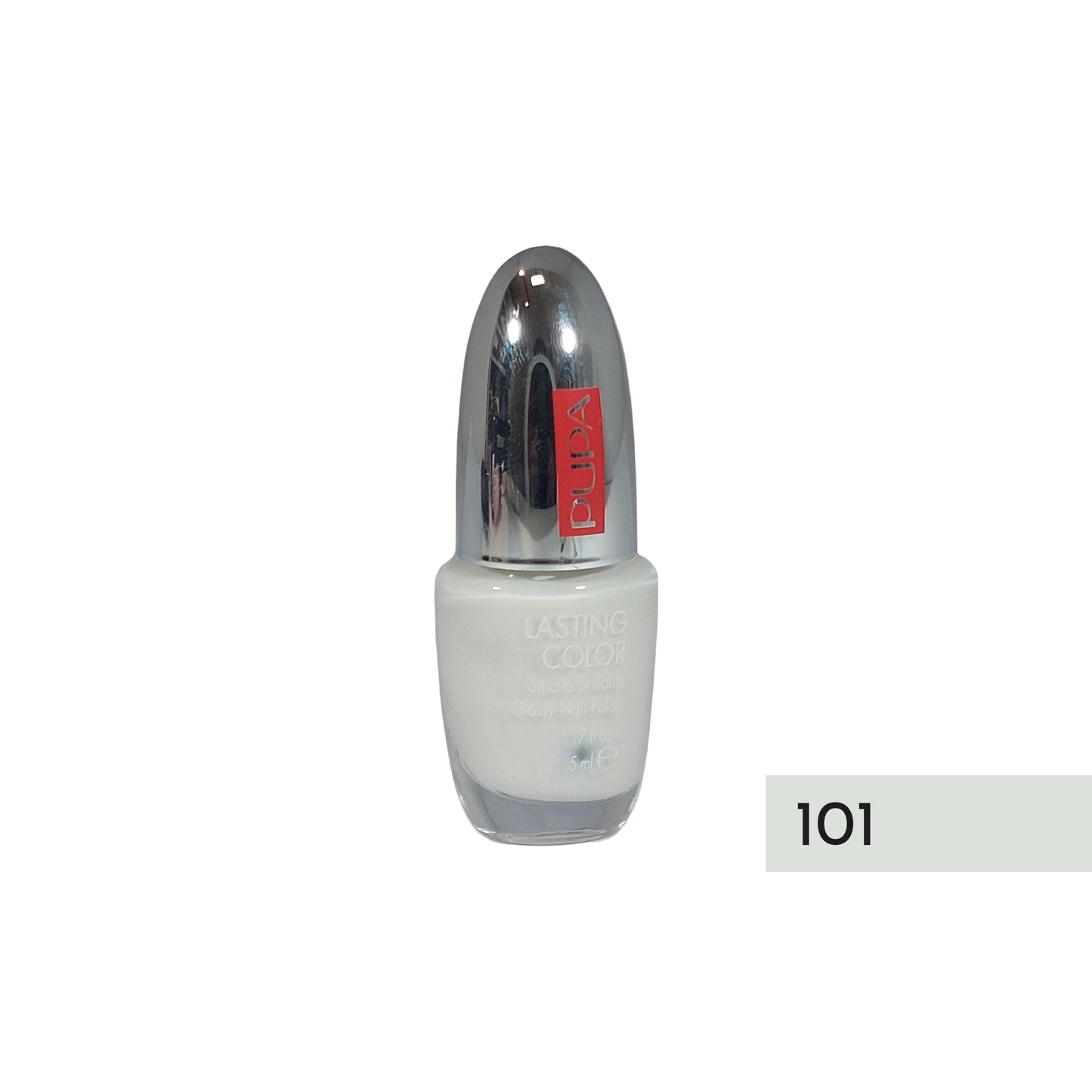 Pupa Lasting Color Glossy Nail Polish Nr.101 White, 5 ml