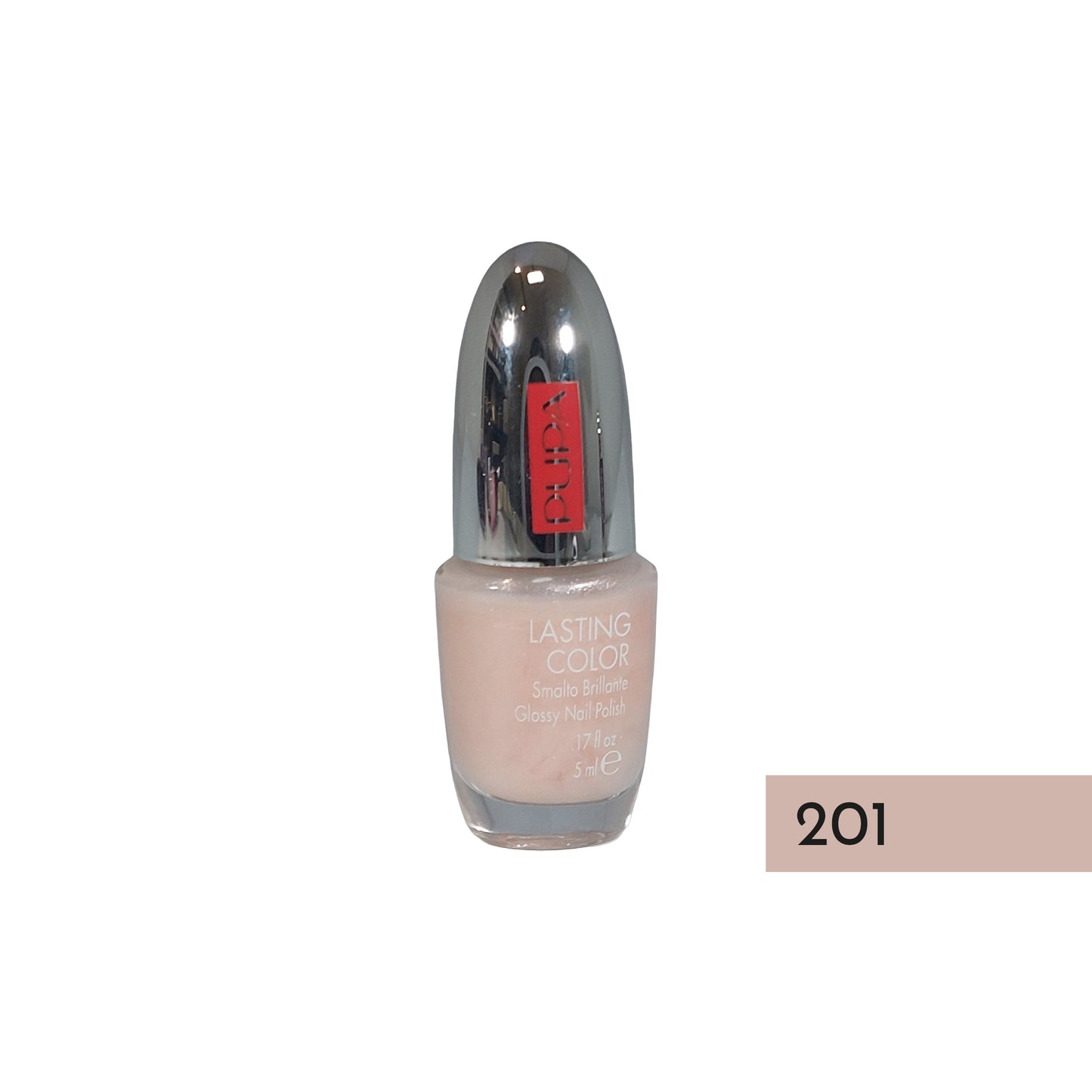 Pupa Lasting Color Glossy Nail Polish Nr.201 Pearly Pastel Pink, 5 ml